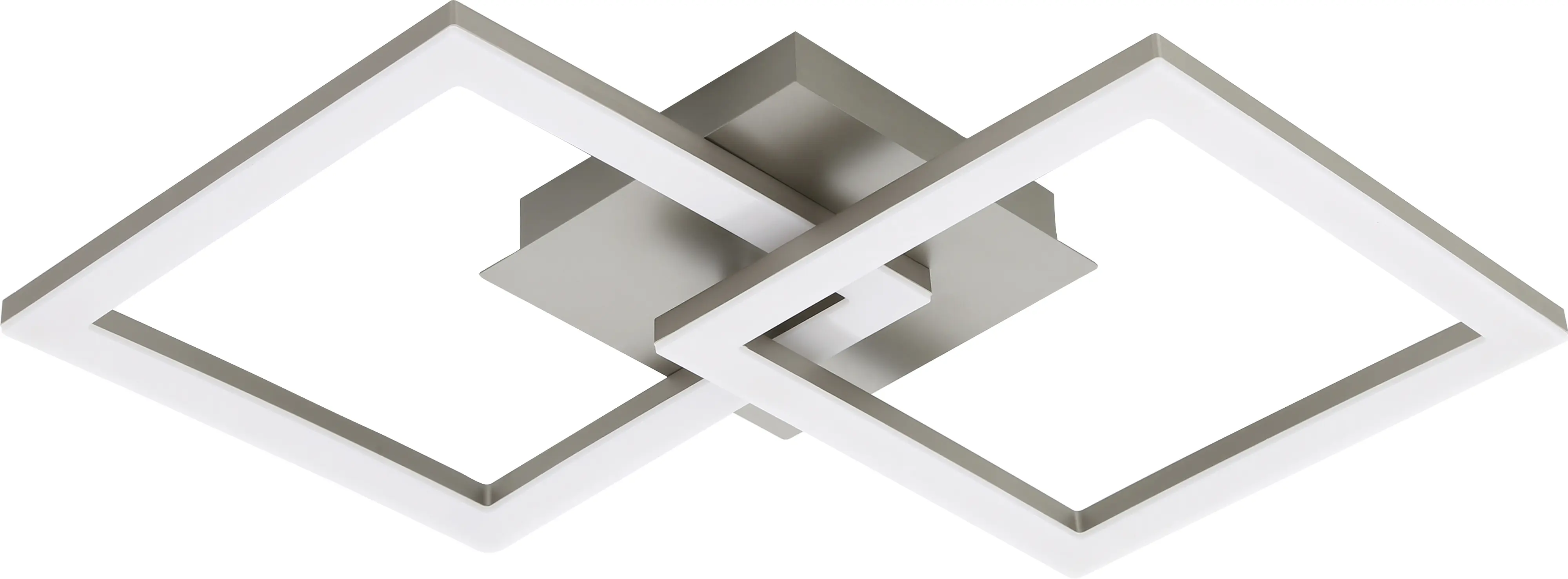 Eglo LED Deckenleuchte Huerta nickel-matt 52,5 x 31 cm warmweiß