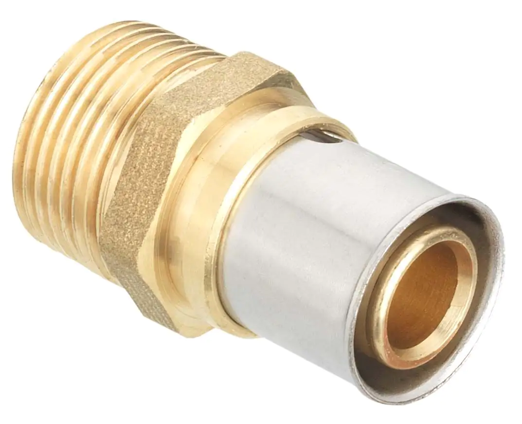 Cornat Press-Kupplung komplett Messing/Edelstahl, ø 20 mm, 3/4" AG