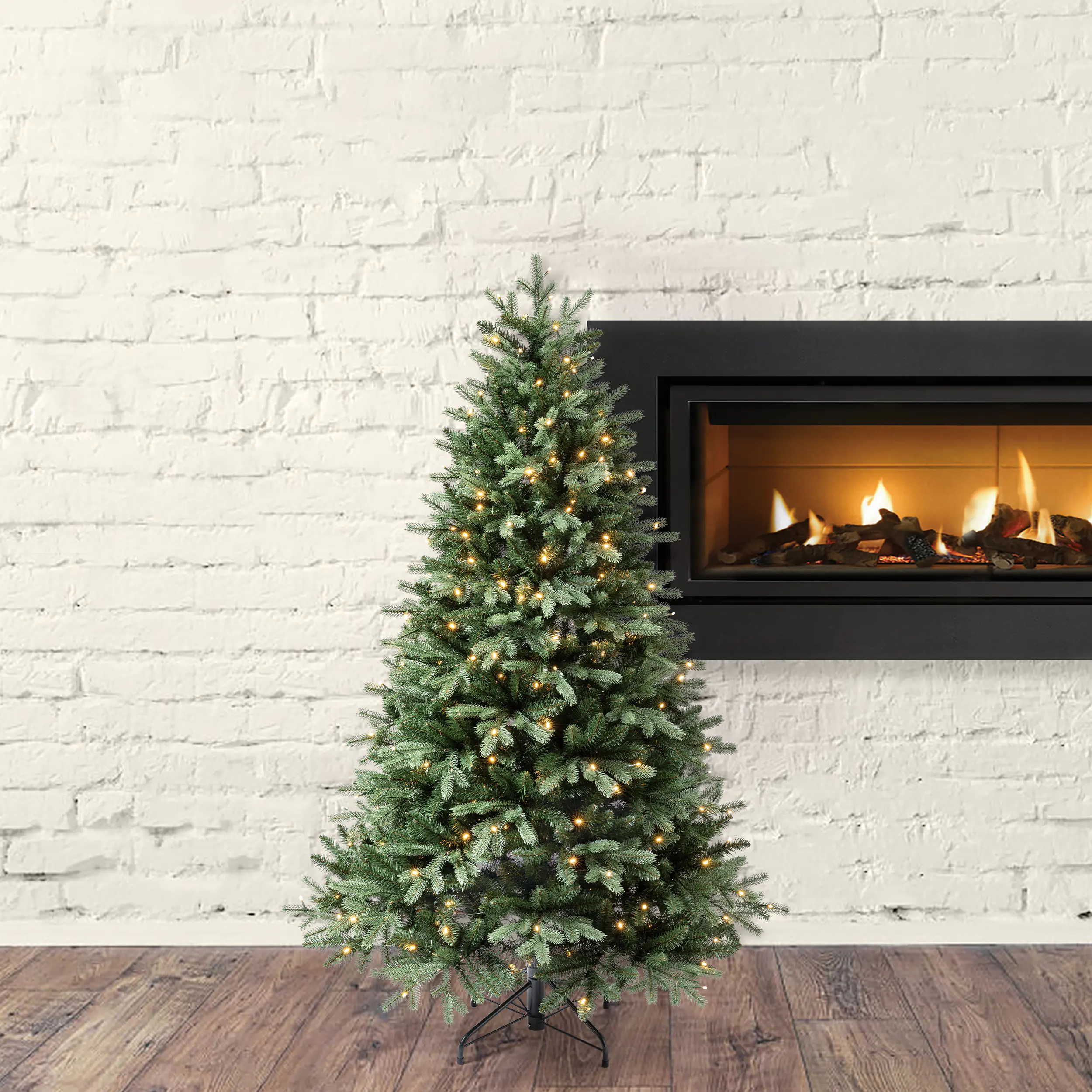 Primaster Weihnachtsbaum 1,8 m grün beleuchtet 250 Lichter warmweiß