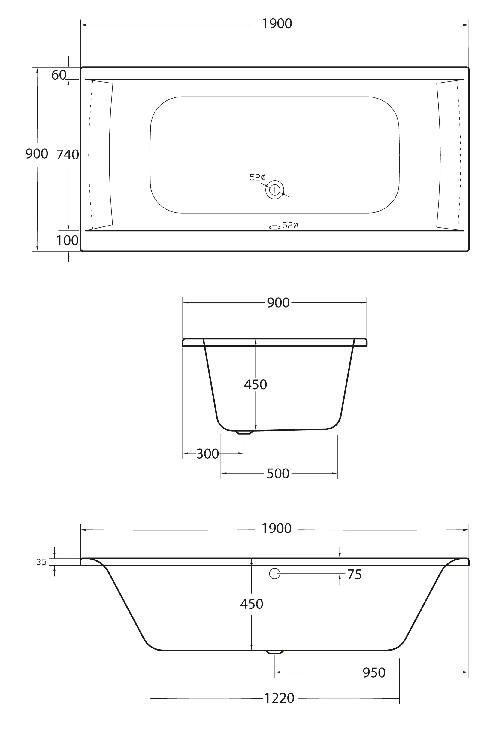 4005489136574_2619450 Ottofond Whirlpool-Badewannen-Komplettset Rosa 190 cm mit Armatur S2000