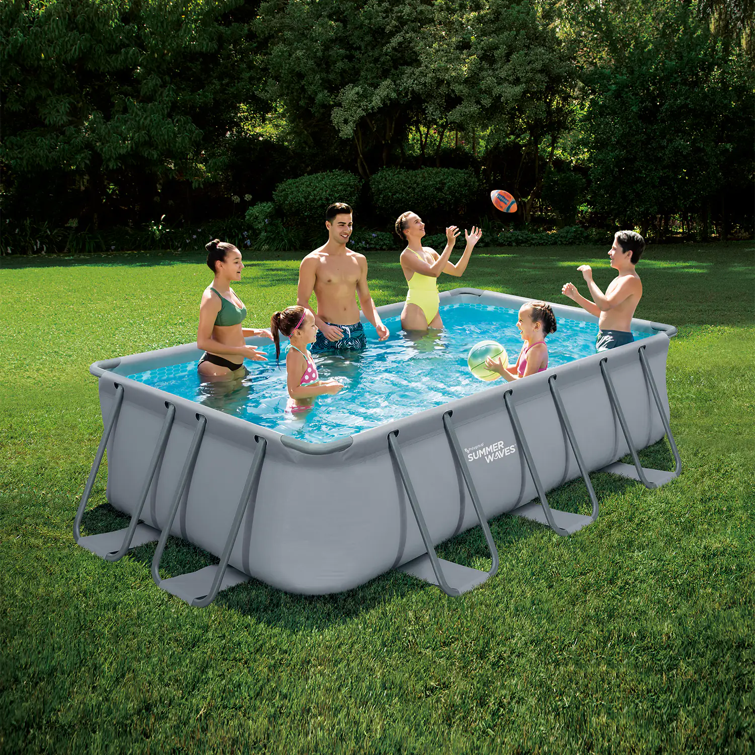 4895215109770_01 Summer Waves Pool Elite Frame Rectangular 4 m x 2 m x 1 m
