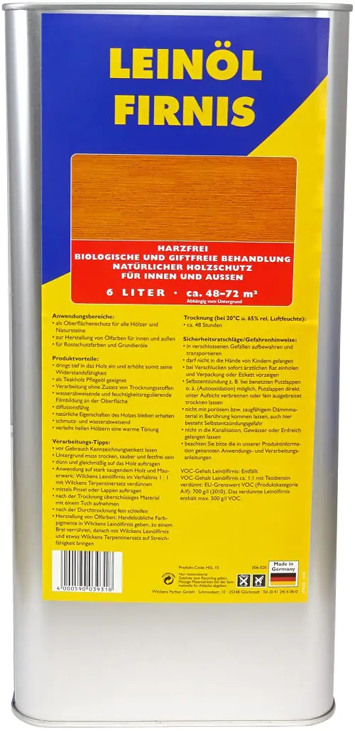 Leinölfirnis 6 L farblos