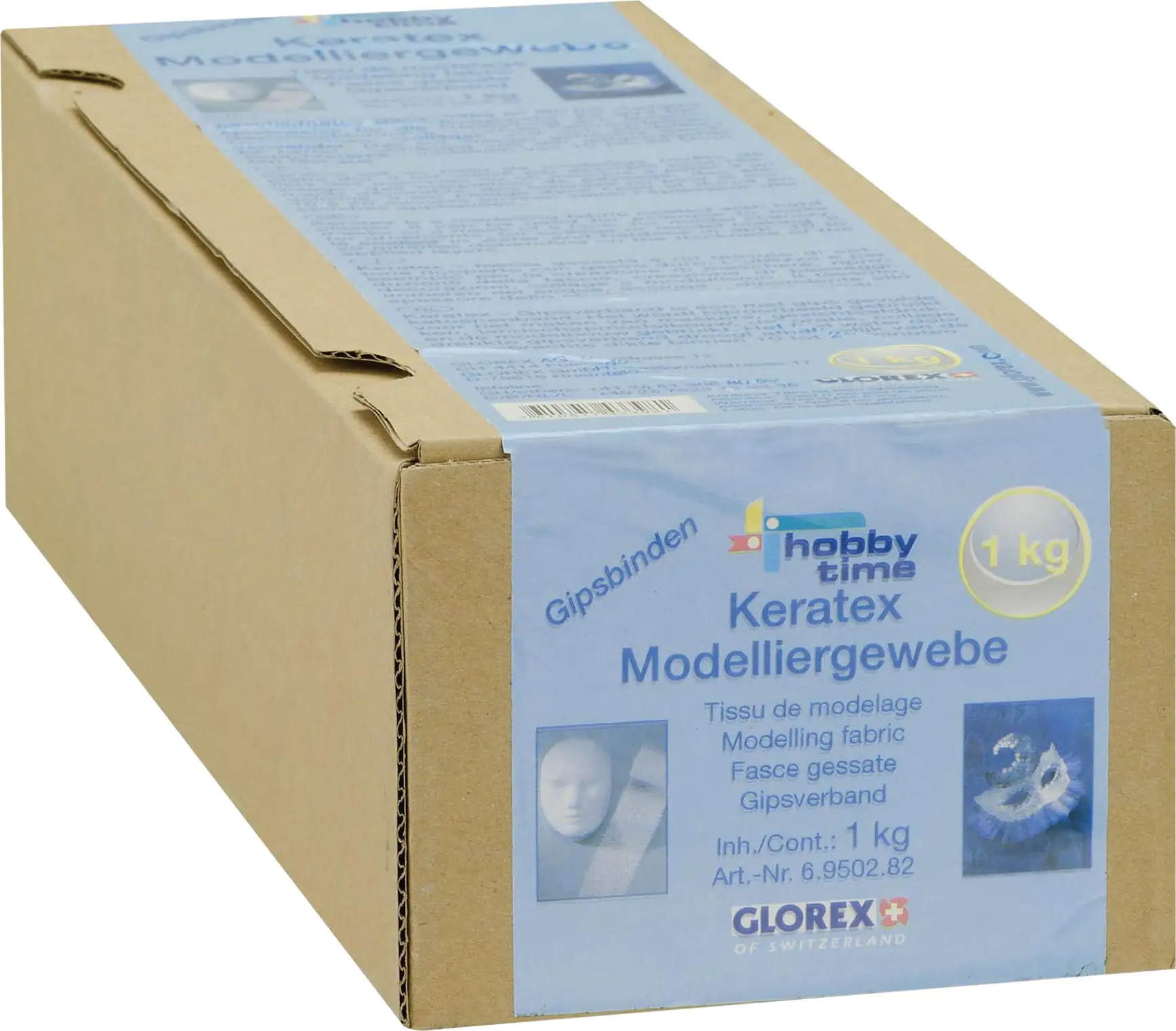 Glorex Gipsbinden Grosspackung 1 kg, 5 Rollen à 5m x 10cm