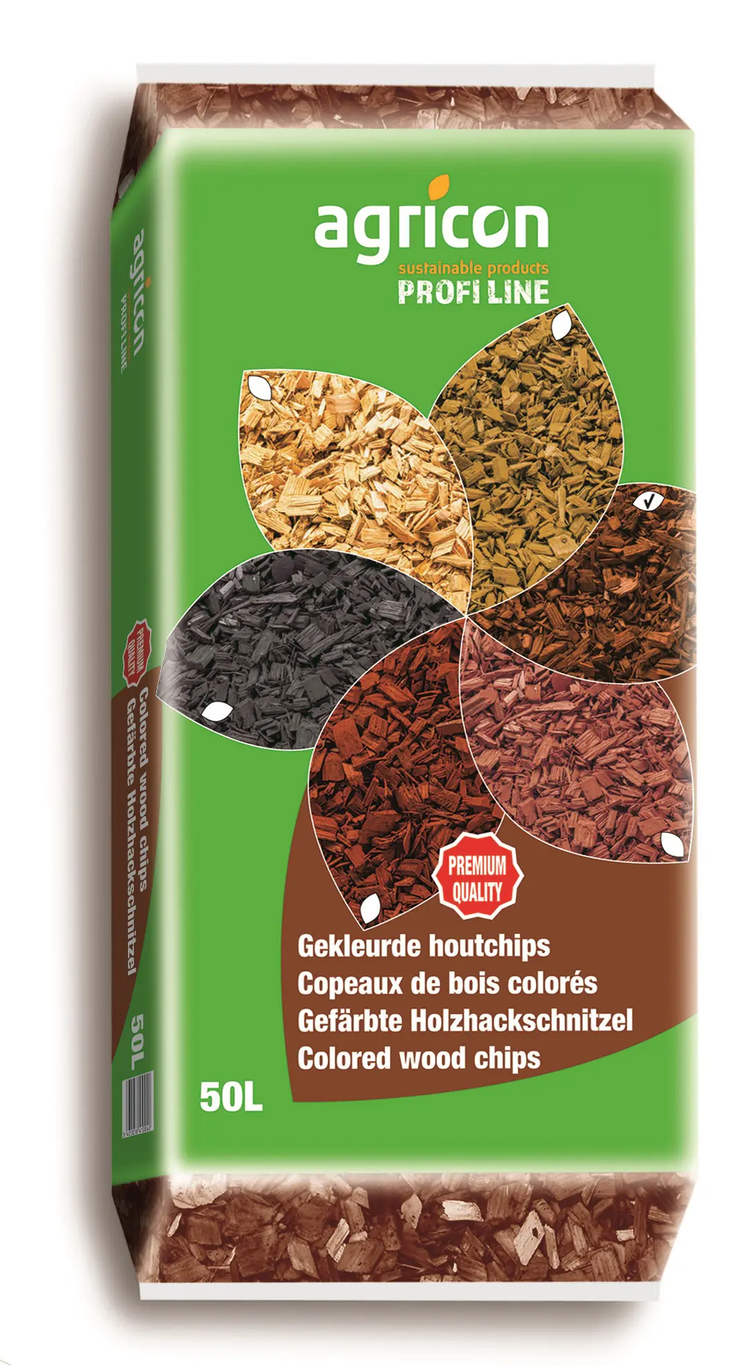 Agricon Hackschnitzel Garten braun 50 L