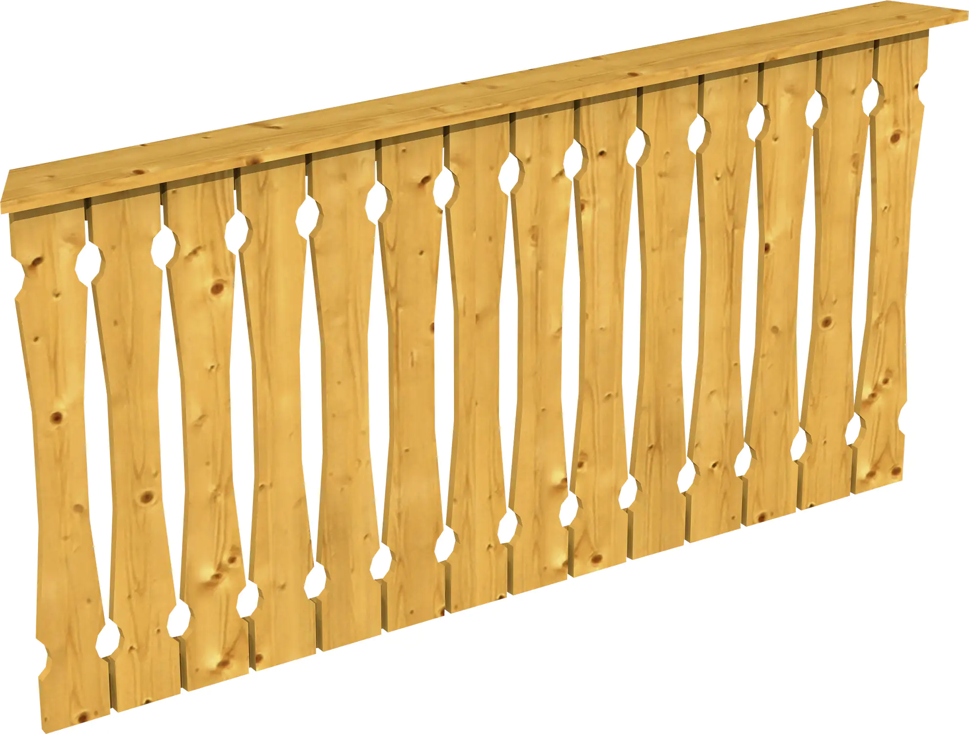 SKAN HOLZ Brüstung Balkonschalung 180 x 96 cm Fichte
