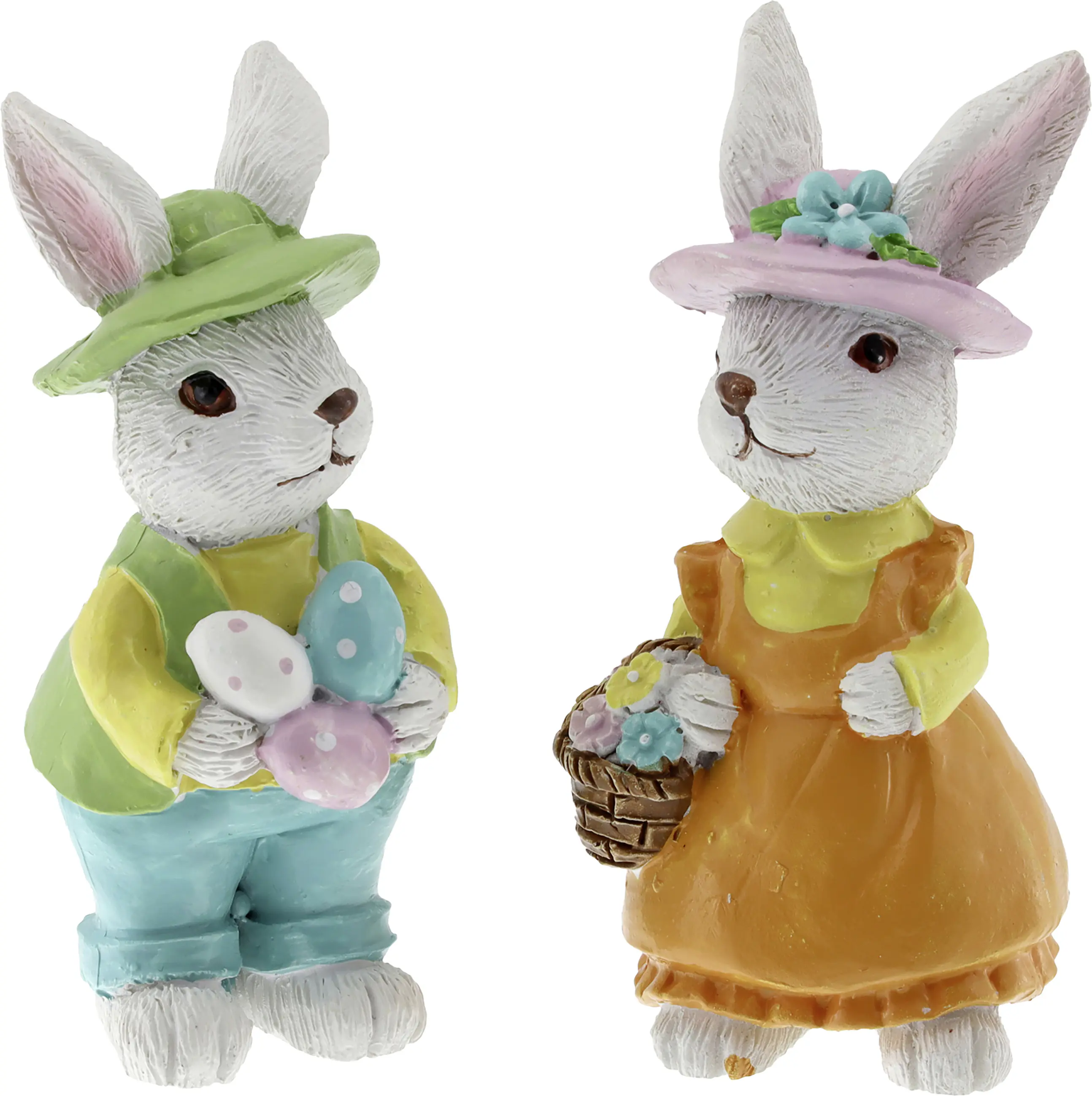 Dekofigur Osterhase mit Hut 9 cm bunt Dekofigur Osterhase mit Hut 9 cm bunt