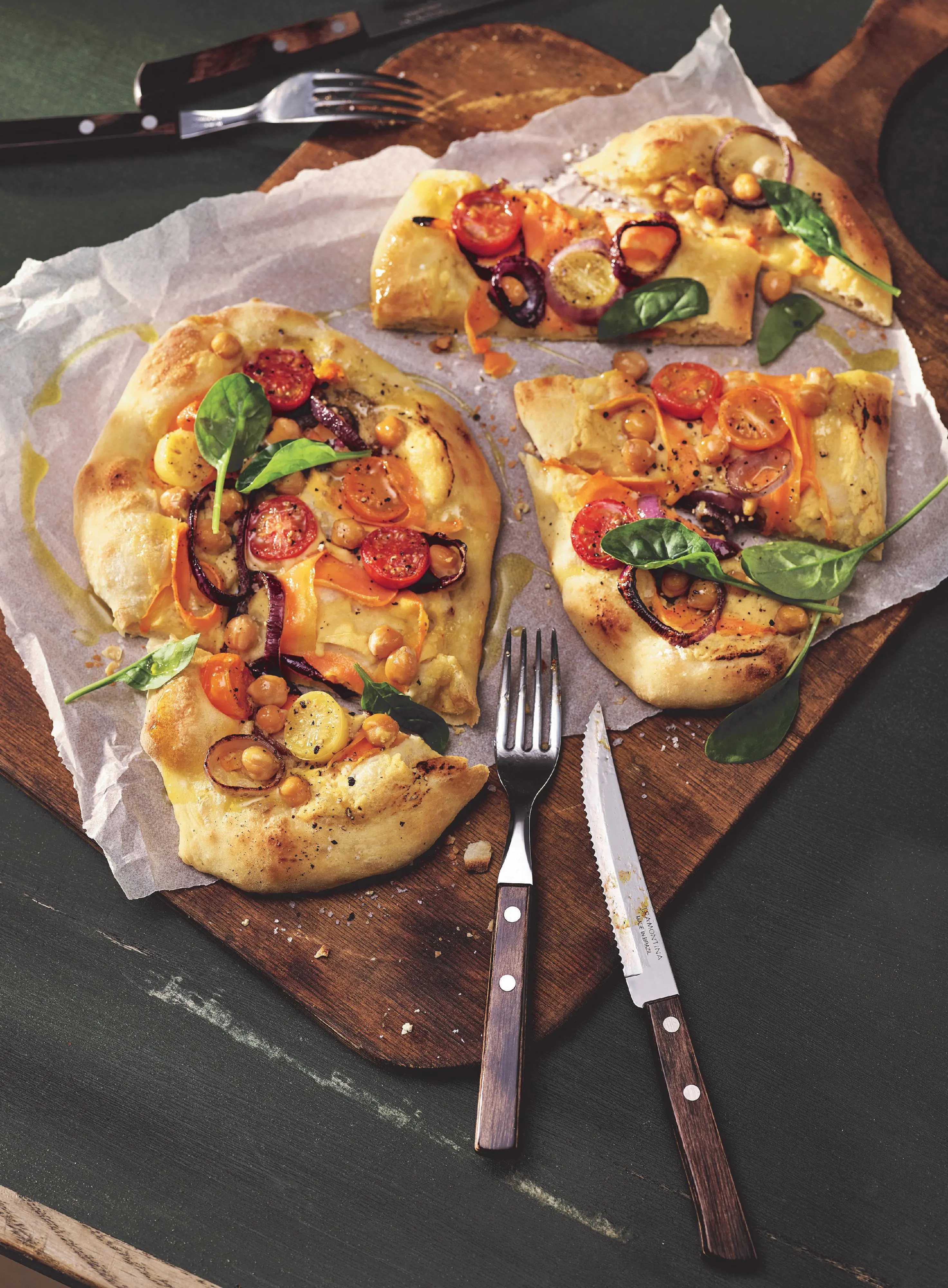 Tramontina Steak- und Pizzamesser 21,5 cm Edelstahl mit Holzgriff