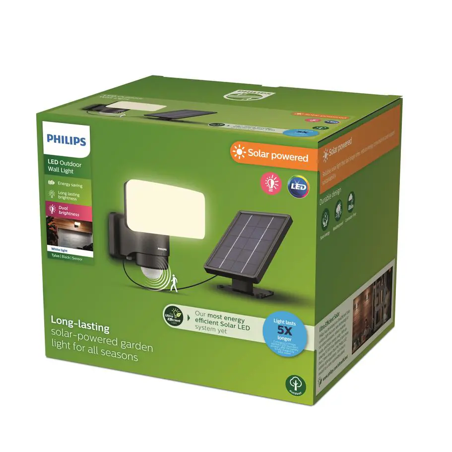 Philips Solar Wandleuchte Tylus schwarz 18,5 x 17 x 21 cm warmweiß-kaltweiß Philips Solar Wandleuchte Tylus schwarz 18,5 x 17 x 21 cm warmweiß-kaltweiß
