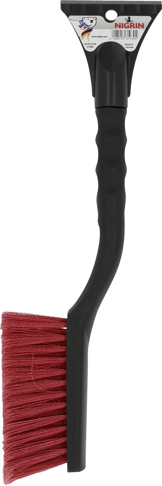 Nigrin Eisschaber-Schneebesen kurz 40cm schwarz rot