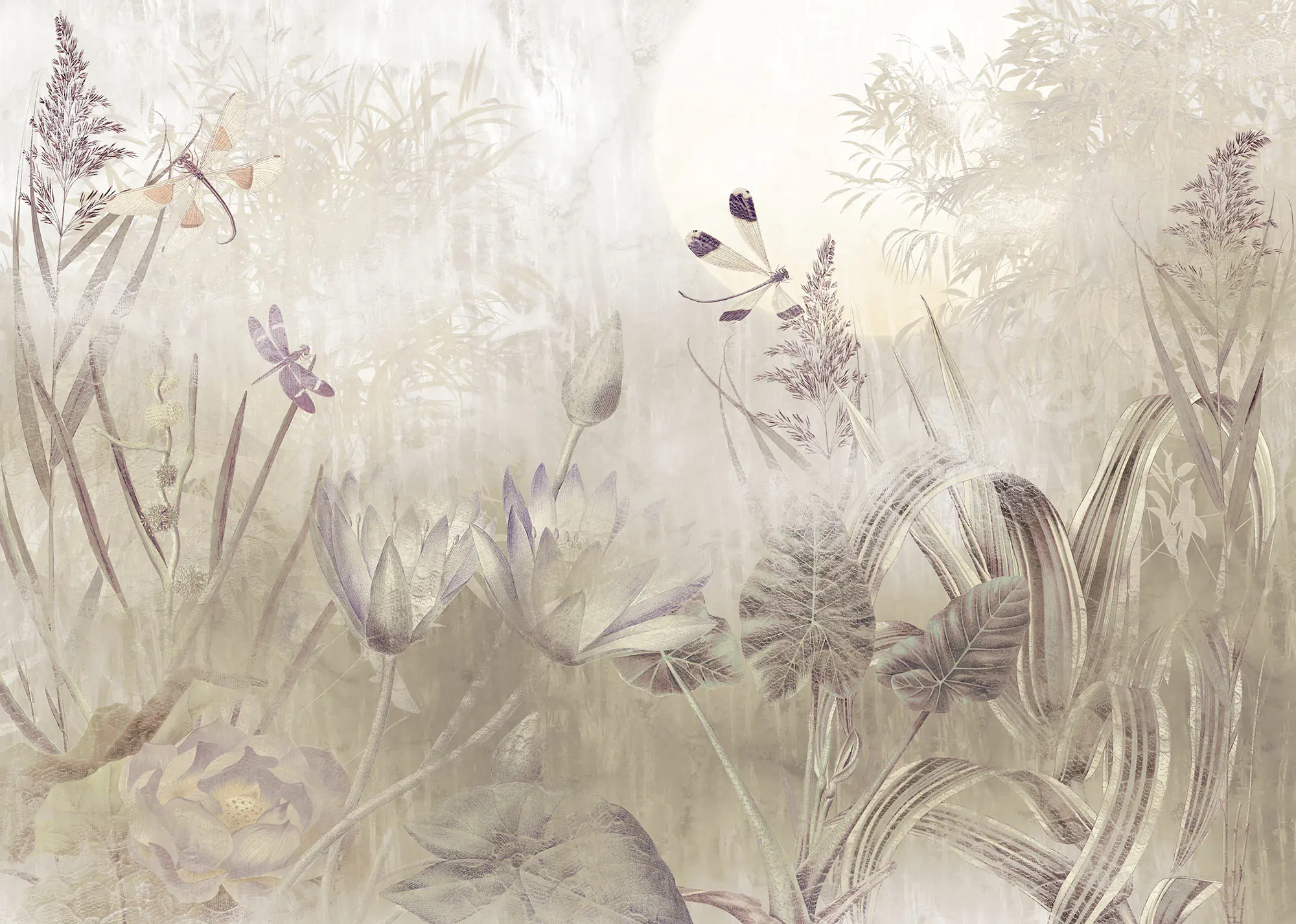 Komar Vlies Fototapete Dragonfly Pond 350 x 250 cm 