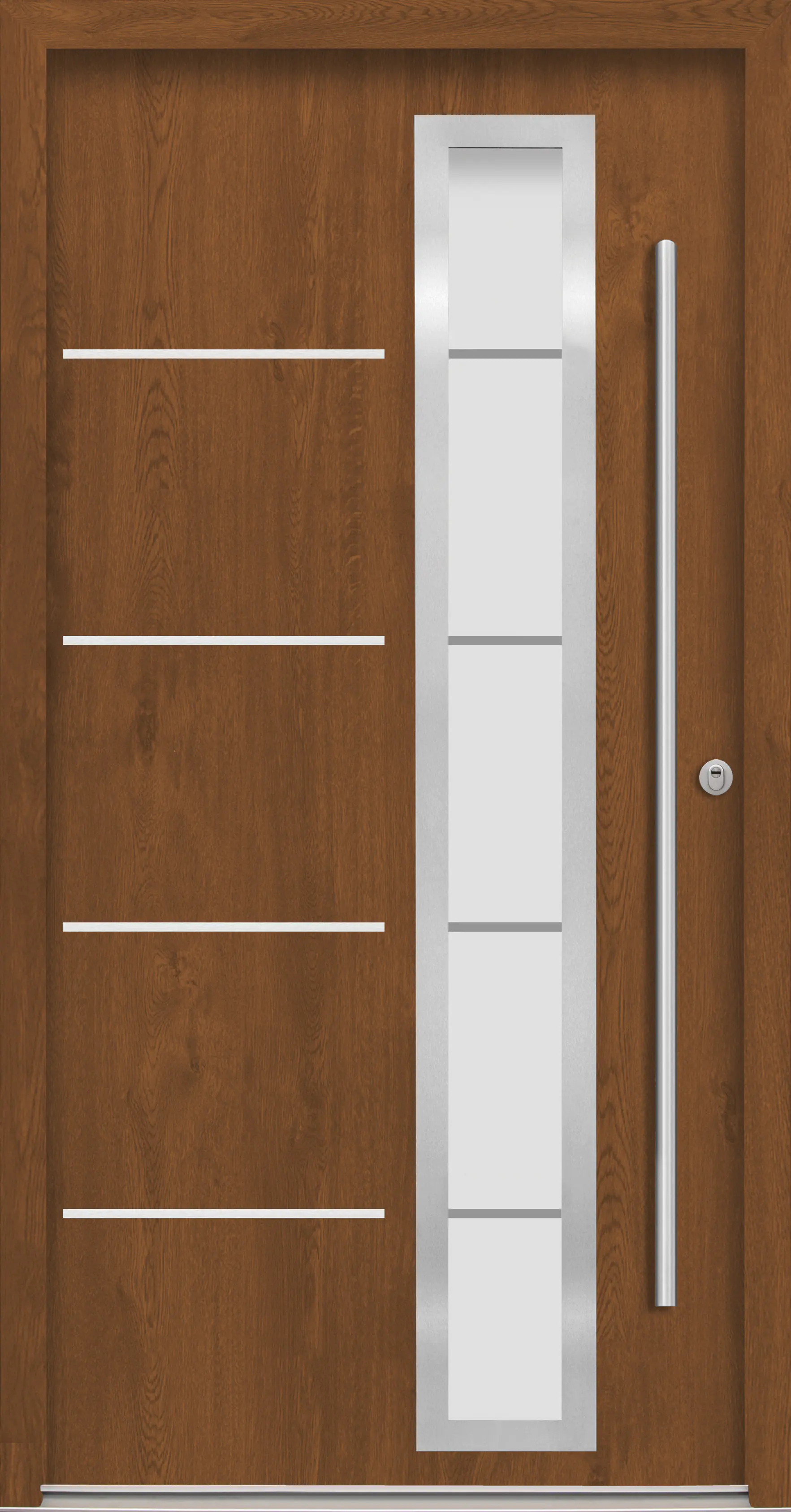 Splendoor Haustür Passivedoor Premium B06 RC2 Golden Oak DIN Rechts 100 x 210 cm
