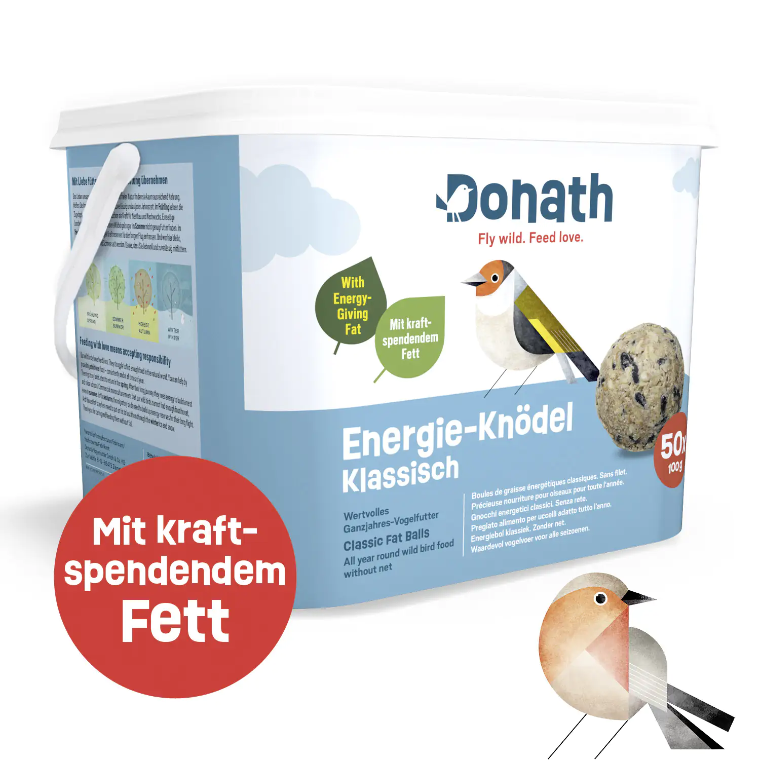 4260681740541 Donath Energie-Knödel Meisenknödel Klassisch 50 x 100 g