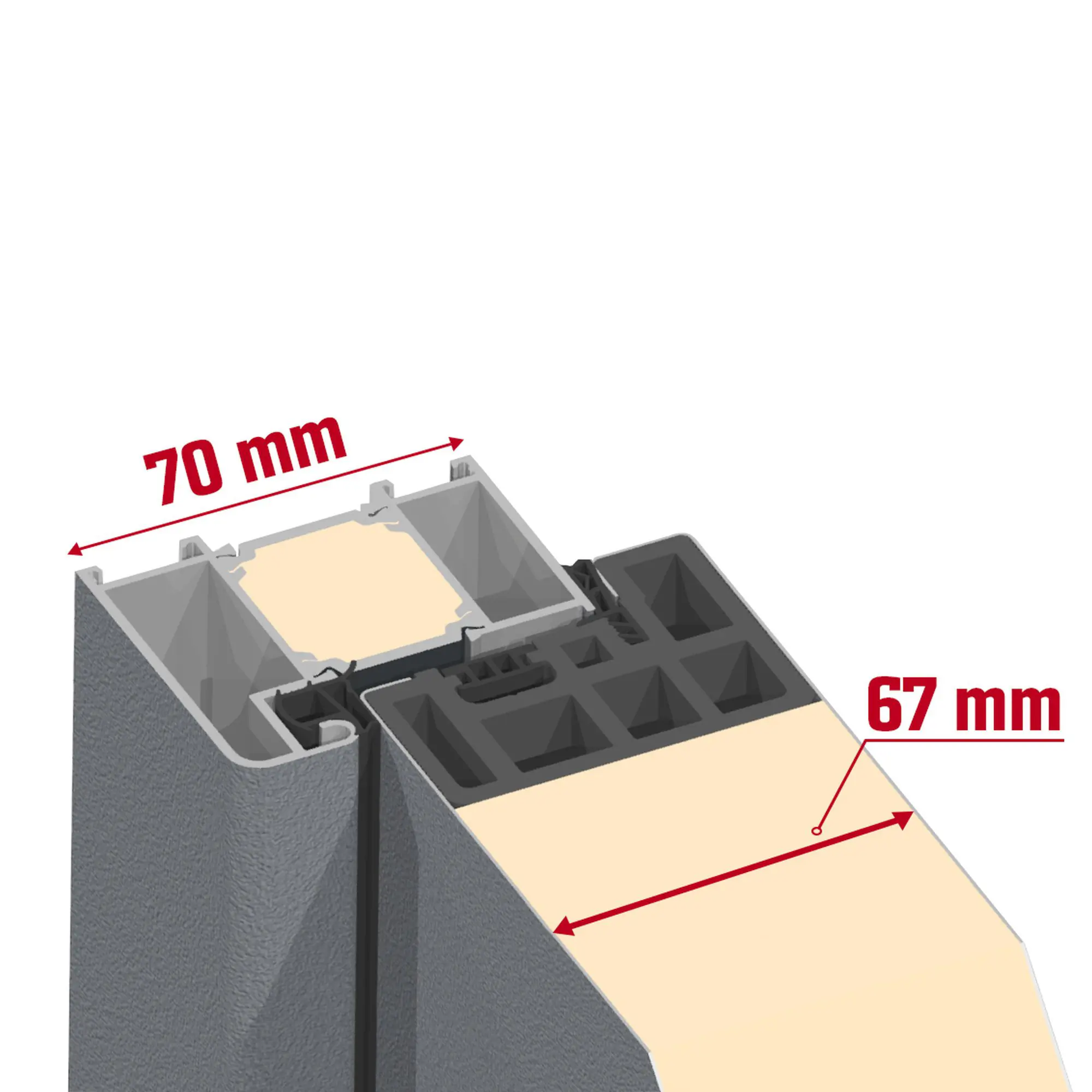 Splendoor Haustür Passivedoor Premium B02 RC2 Grau DIN Links 110 x 210 cm