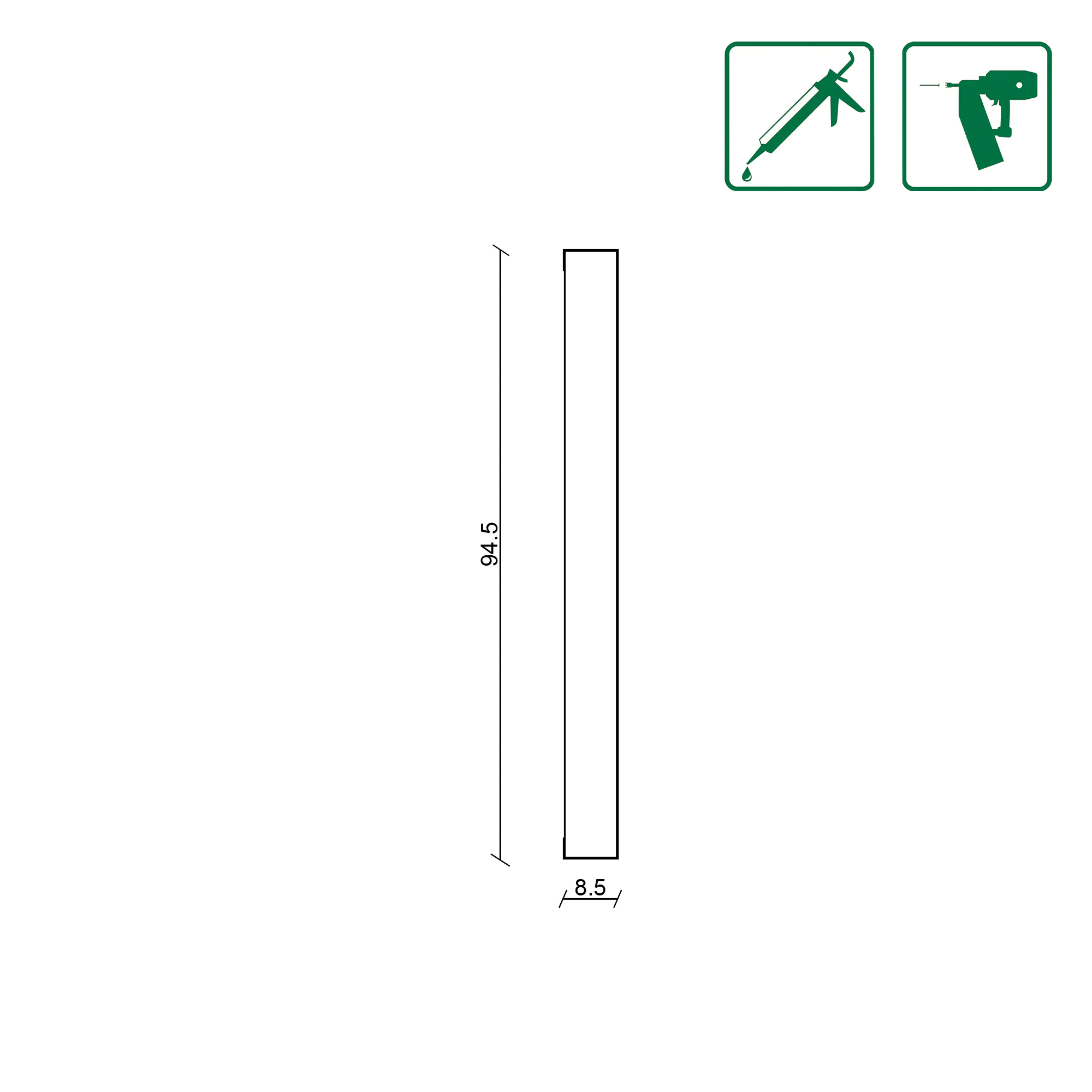 Neuhofer Wandleistenset Shaker Style 118 cm x 94,5 x 8,5 mm Neuhofer Wandleistenset Shaker Style 118 cm x 94,5 x 8,5 mm