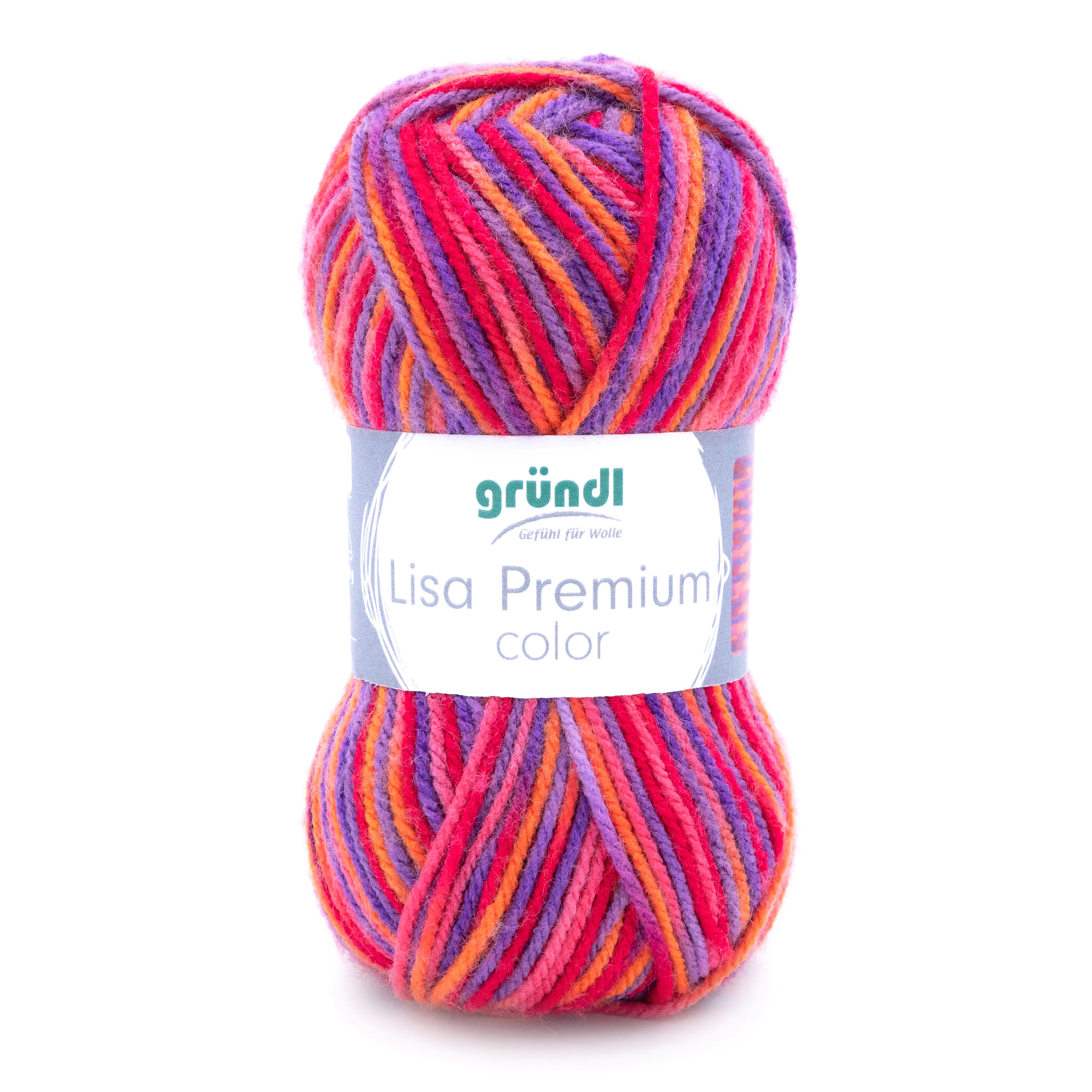 Gründl Wolle Lisa Premium color 50 g lila-pink-orange-color