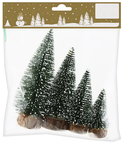 Tannenbäume 7,5/10/12,5/15 cm grün, 4 Stück