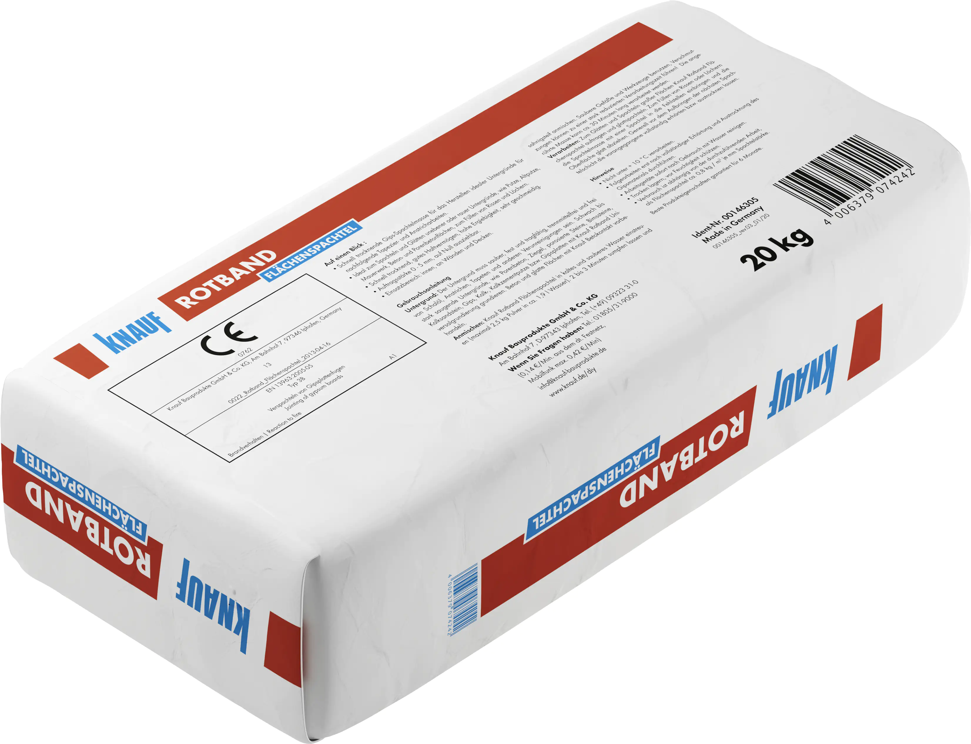 Knauf Rotband Flächenspachtel 5 kg Knauf Rotband Flächenspachtel 5 kg