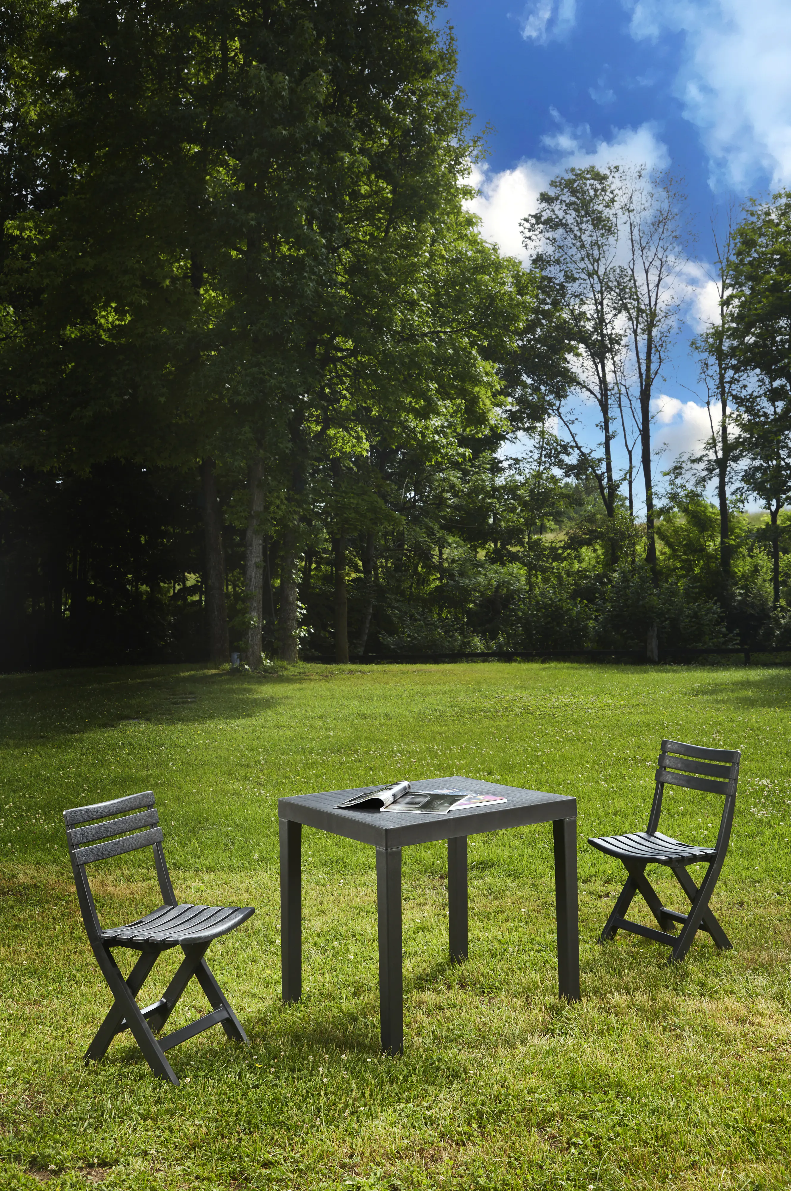 Progarden Balkonset Club 3-teilig wetterfest polypropylen anthrazit Progarden Balkonset Club 3-teilig wetterfest polypropylen anthrazit