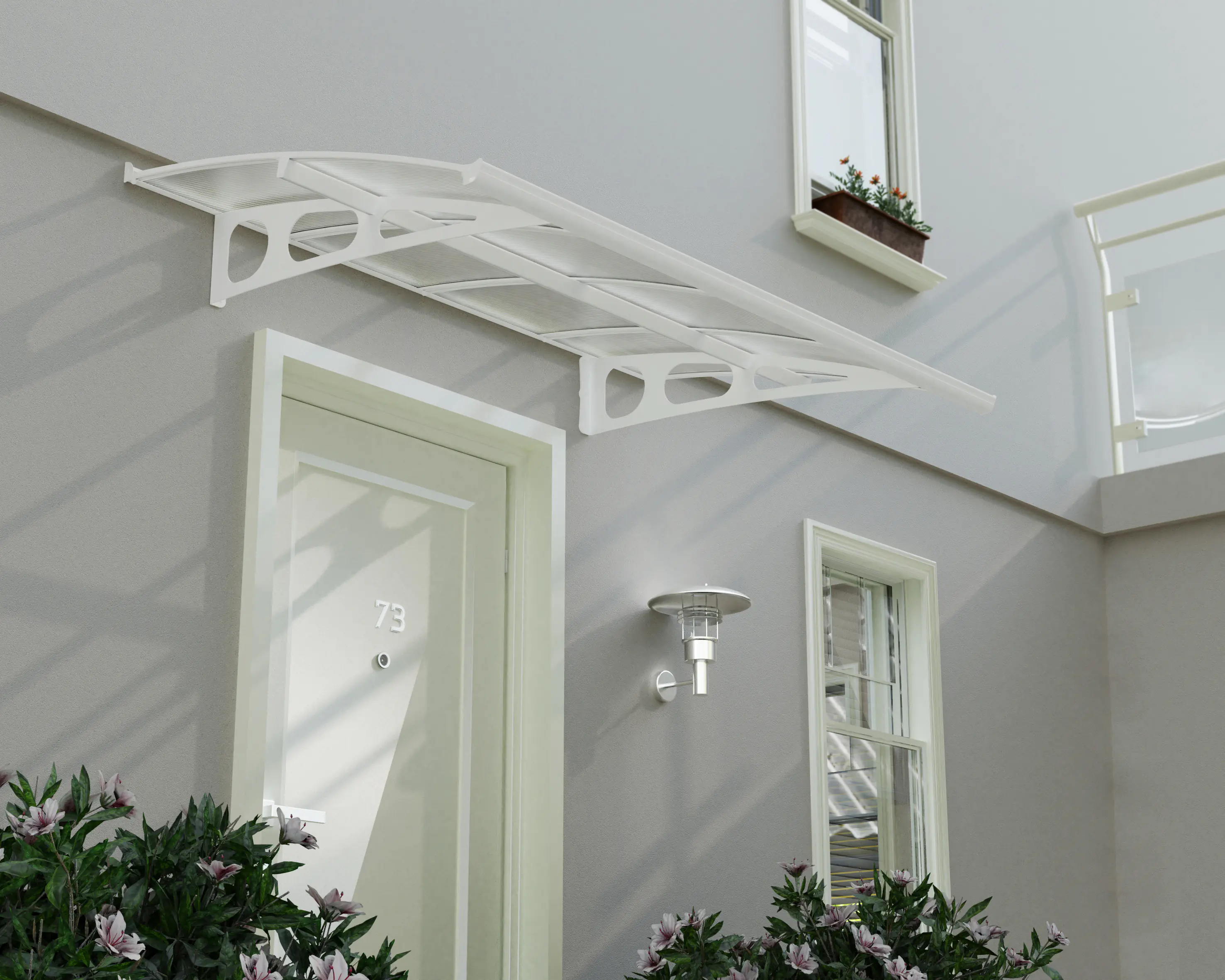 Canopia Vordach Bordeaux 2230 Weiß Alu 224 x 139 cm