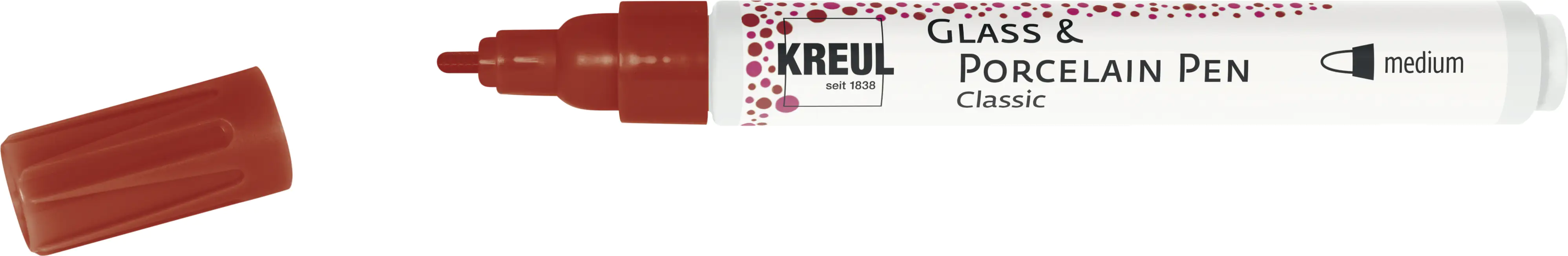 Kreul Glass & Porcelain Pen Classic dunkelrot 2 - 4 mm
