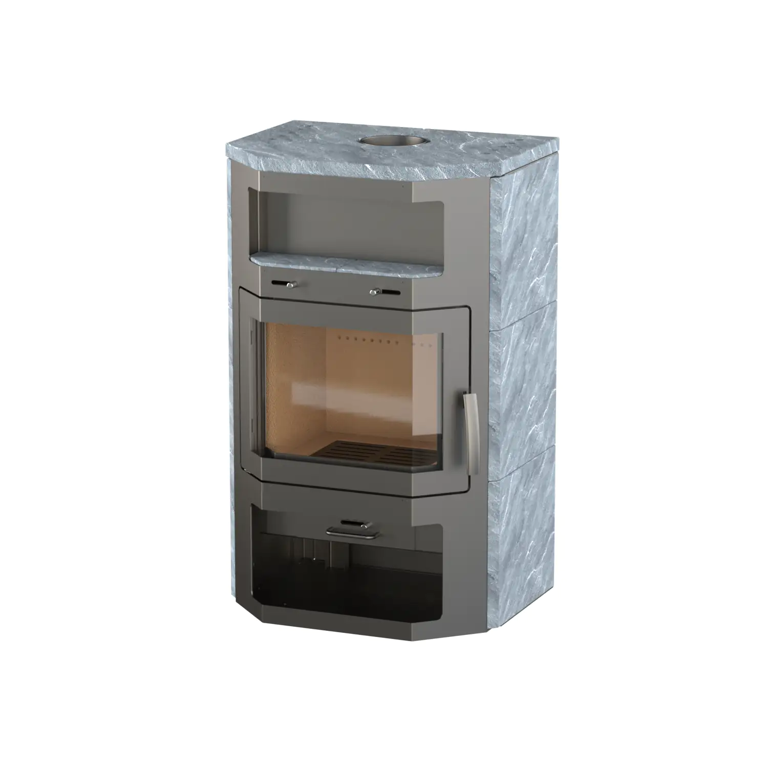 Thermia Kaminofen Bali Max Naturstein grau 8,5 kW Thermia Kaminofen Bali Max Naturstein grau 8,5 kW