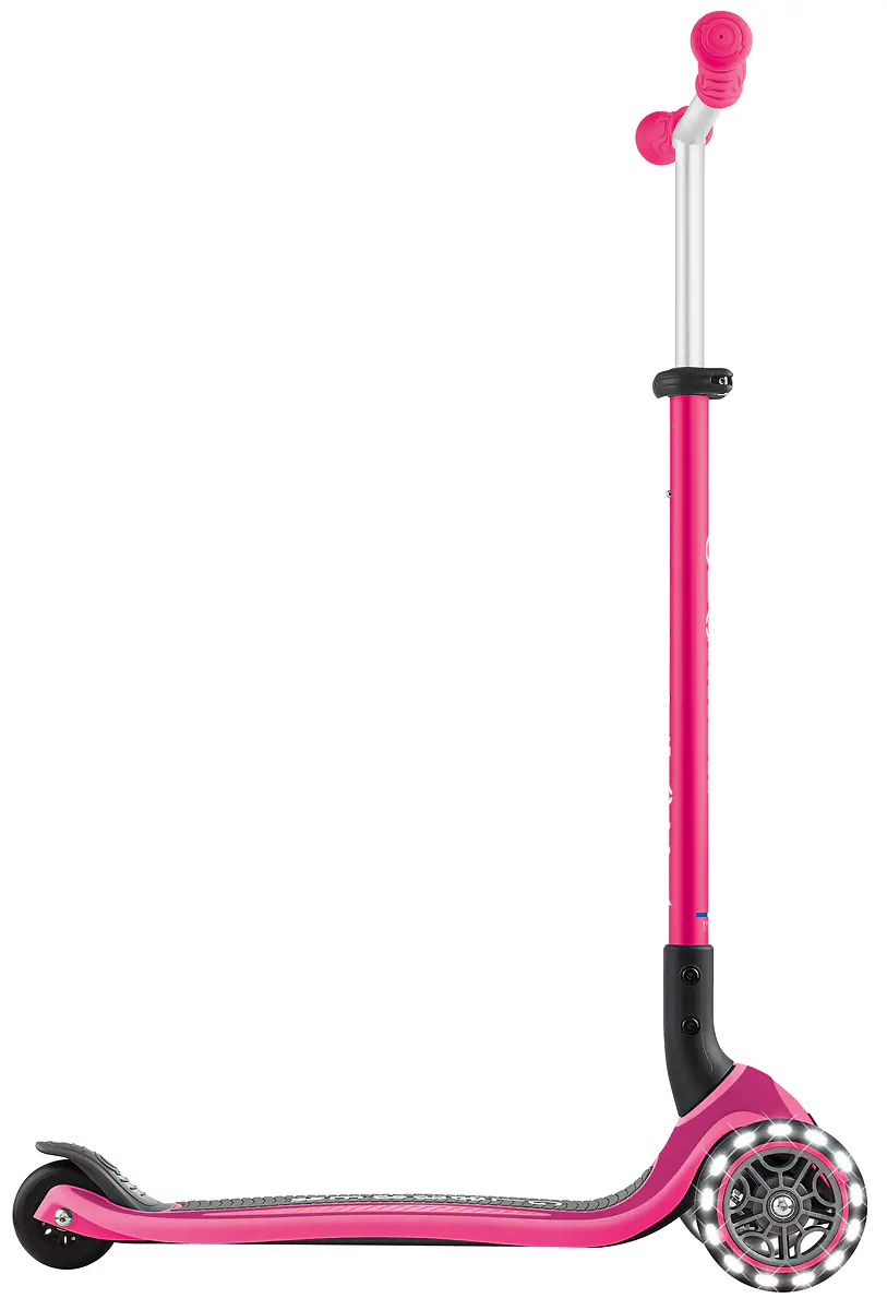 Globber Scooter für Kinder Master mit Leuchtrollen Lights pink/schwarz