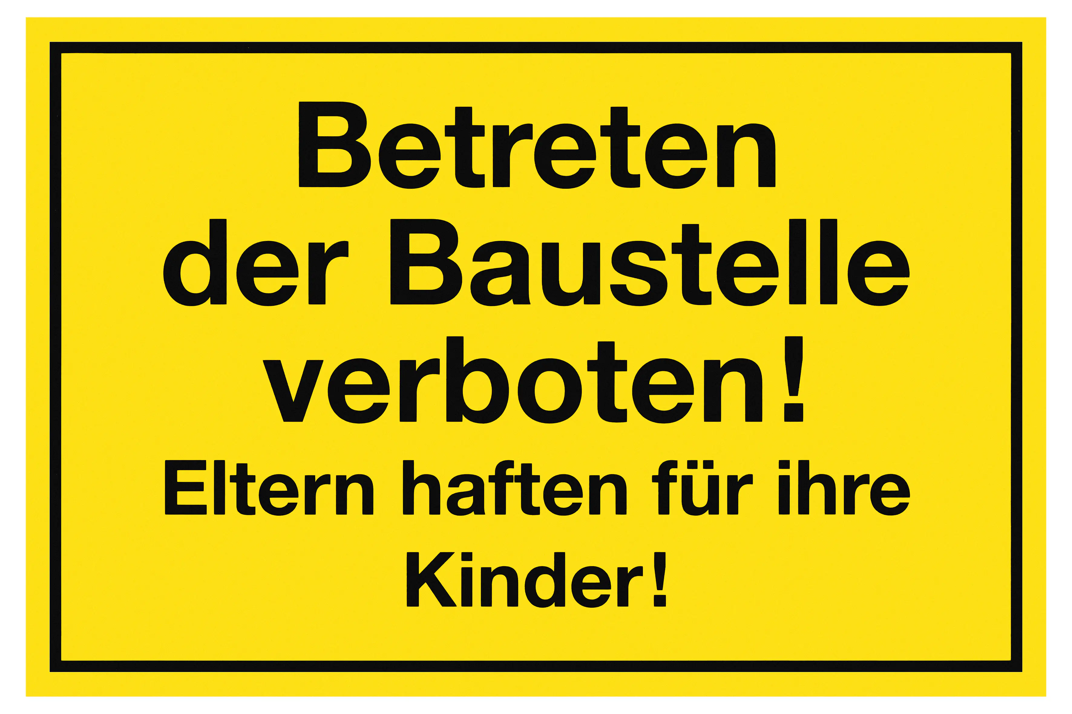 Conmetall Hinweisschild Betreten der Baustelle verboten! 40 x 25 cm 