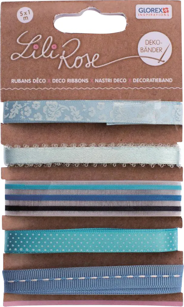 Glorex Deko Bänder Blautöne