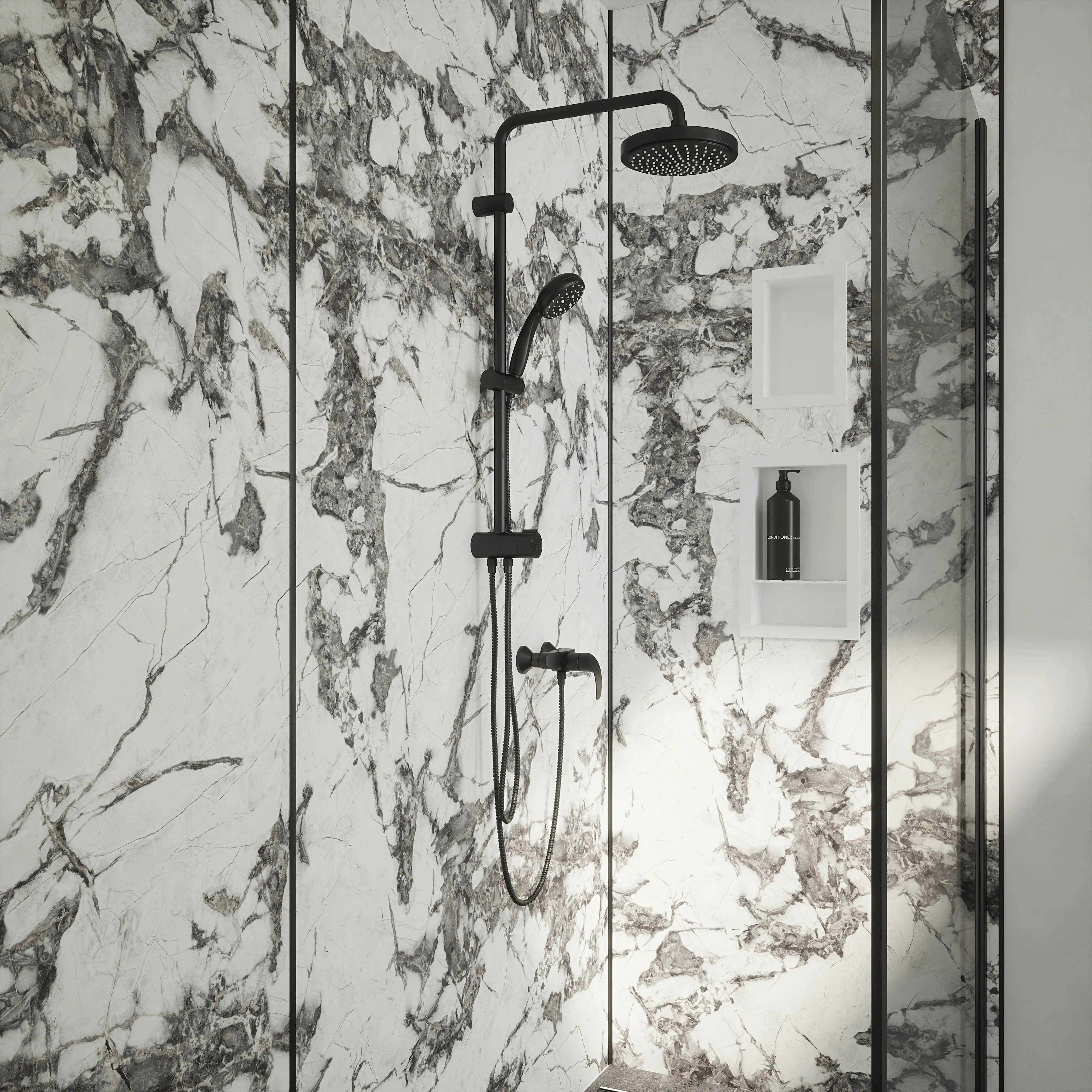 Wetwall Alloy Duschrückwand Calacatta Fantasia 120 x 244 cm