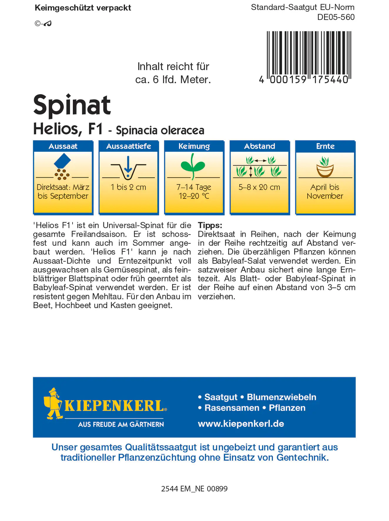 Kiepenkerl Spinat Helios