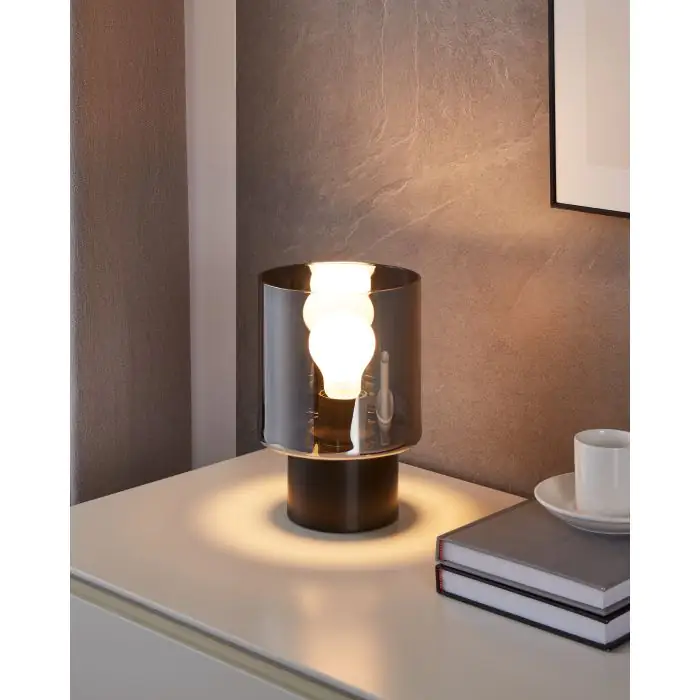 Eglo Tischleuchte Gorosiba schwarz-transparent Ø 15 cm