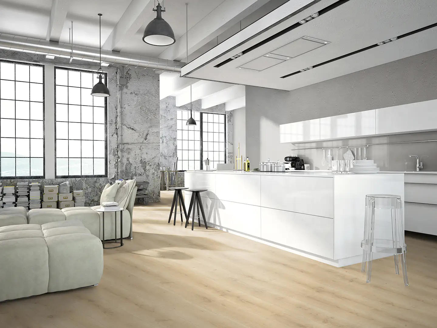 Classen Handmuster Laminat Megaloc Aquaprotect Oak creme natural