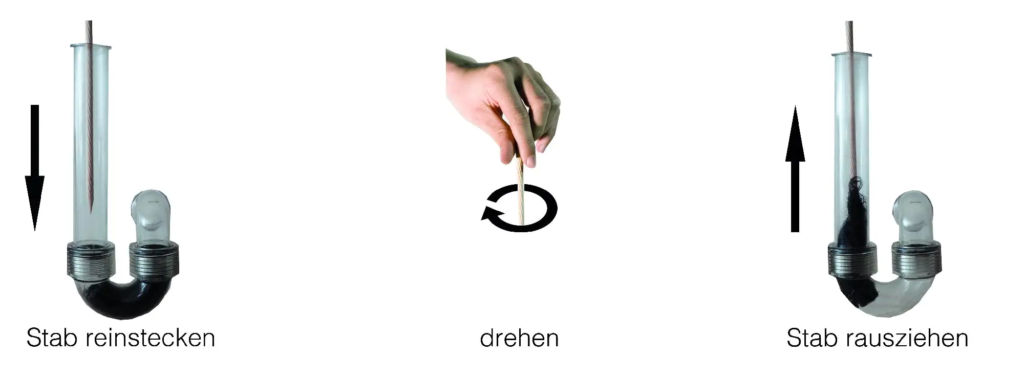 TwistOut der ökologische Abflussstab 8 Stück