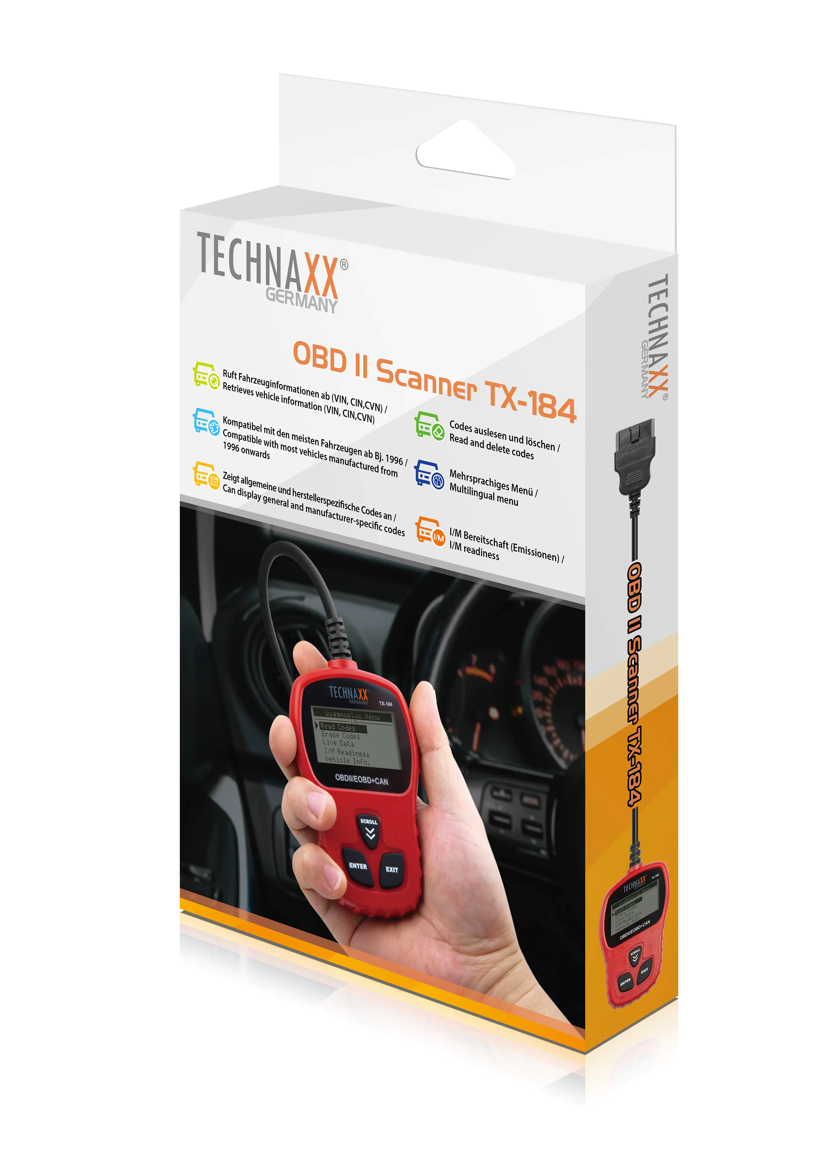 Technaxx Fehlerdiagnose-Scanner OBD II TX-184