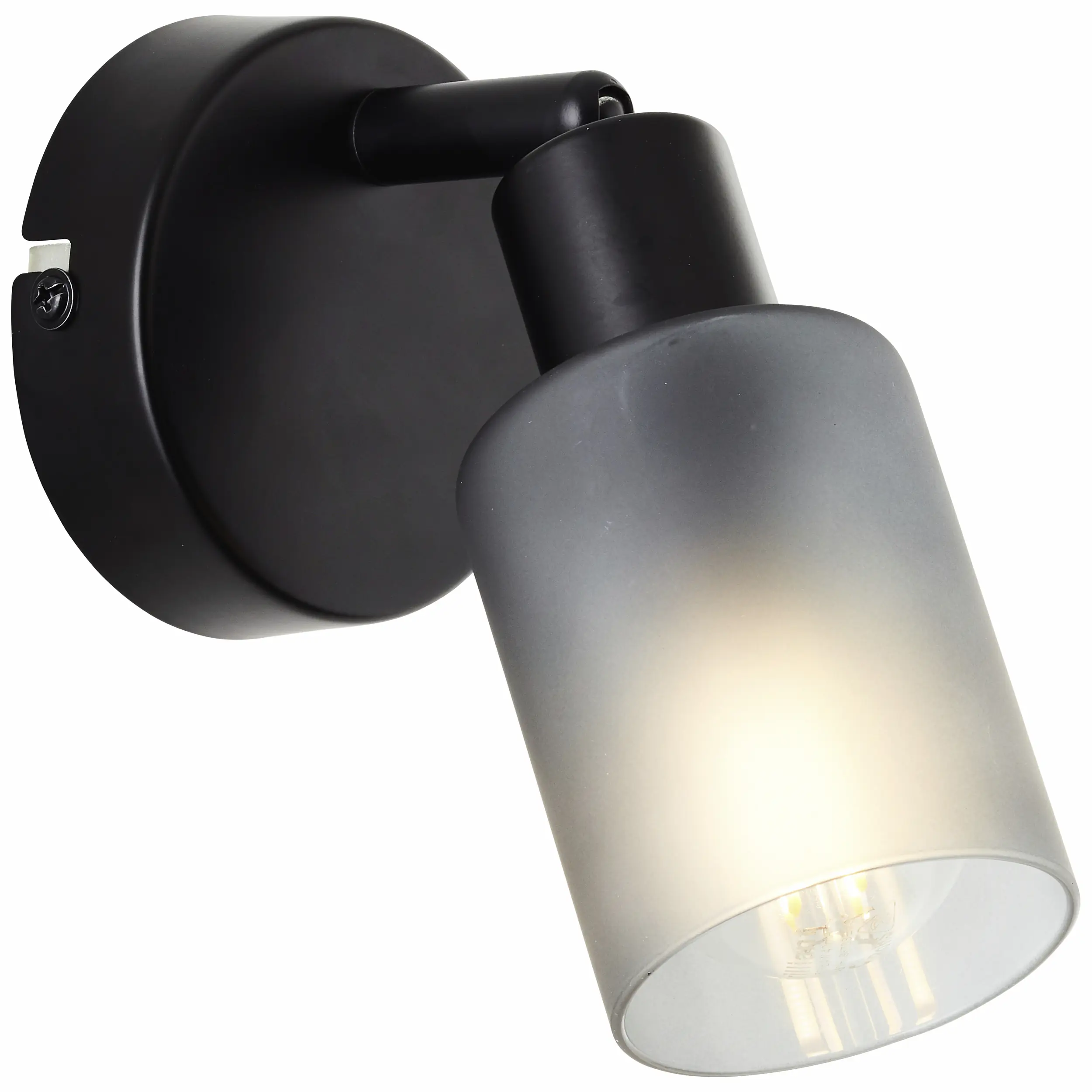 Brilliant Wandleuchte Loralie 1er Spot schwarz rauchglas