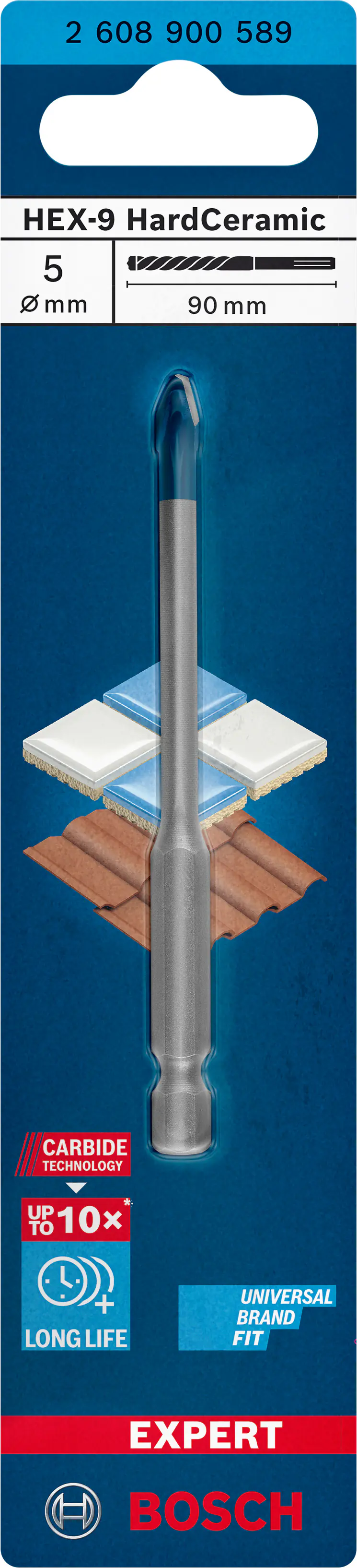 Bosch Expert HEX-9 HardCeramic Bohrer 5 x 90 mm