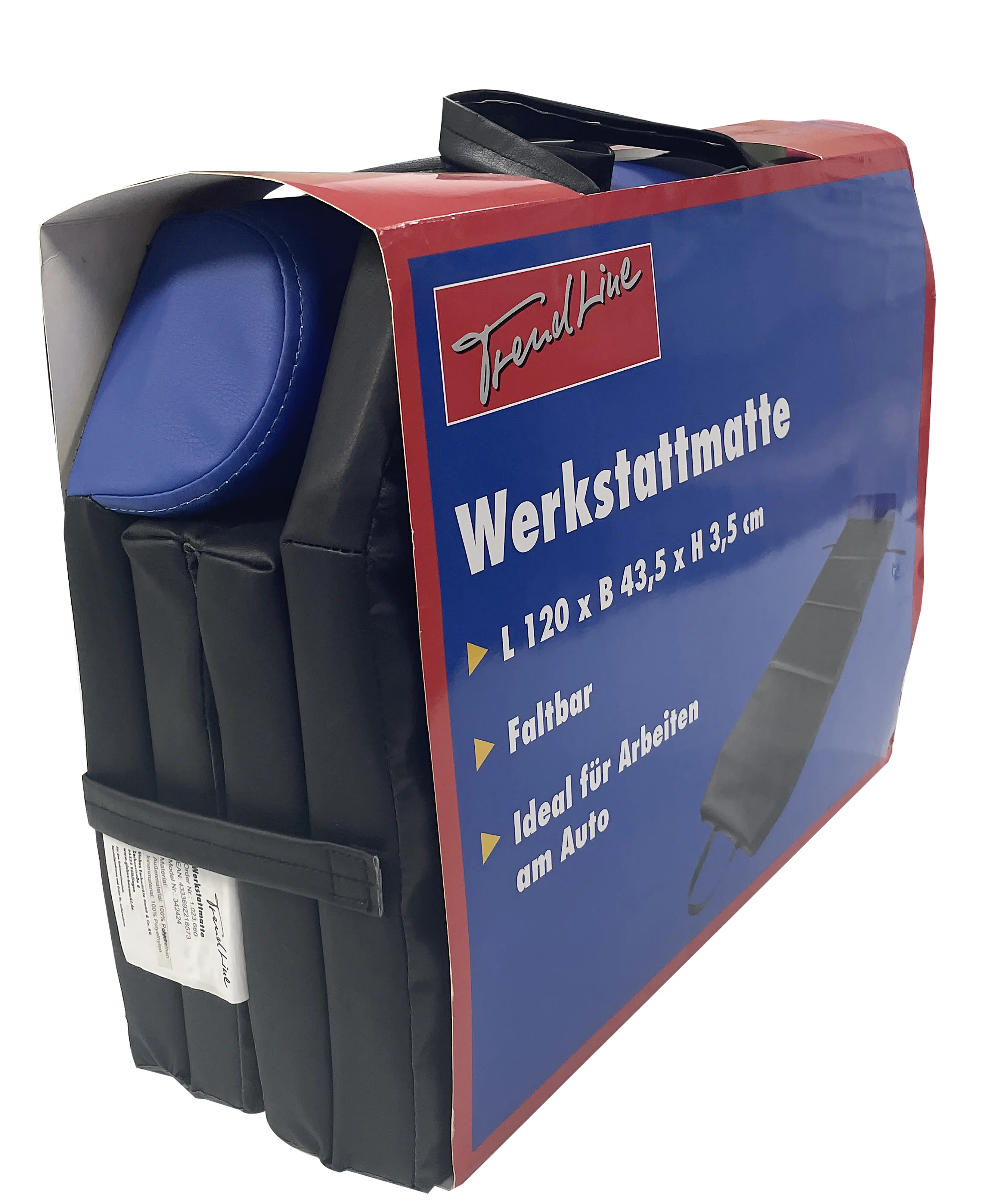 TrendLine Werkstattmatte 116 x 42cm, schwarz-blau