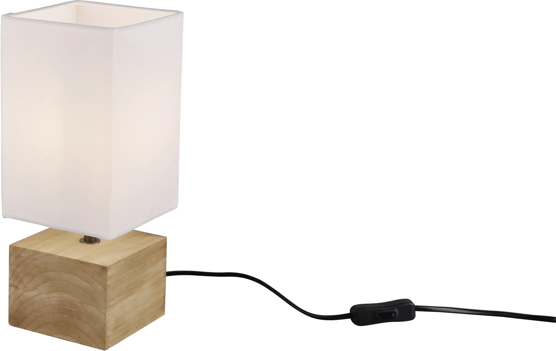 Reality Leuchten Tischleuchte Woody quadratisch holzfarbig