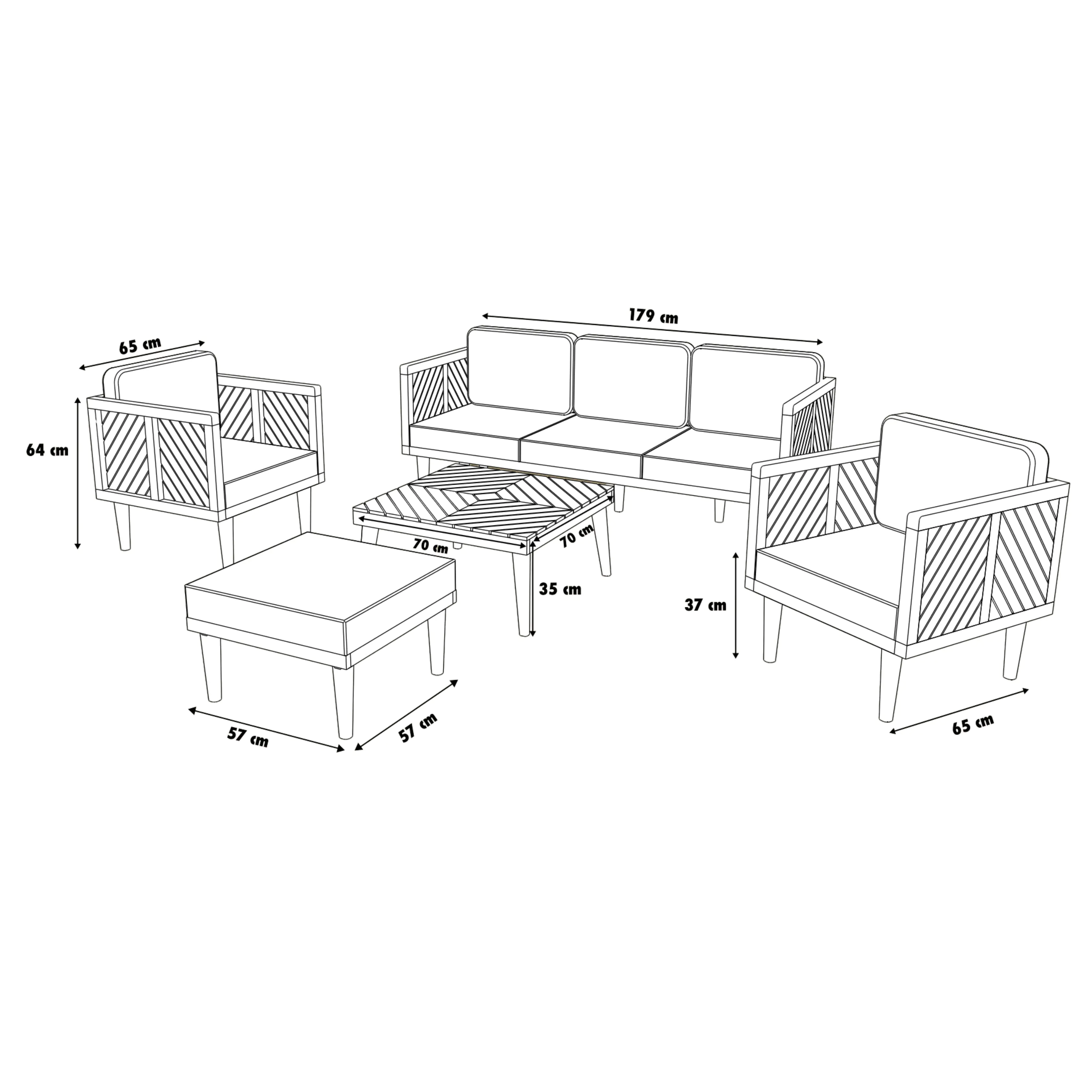 Primaster Gartenmöbel-Set Minori Primaster Gartenmöbel-Set Minori