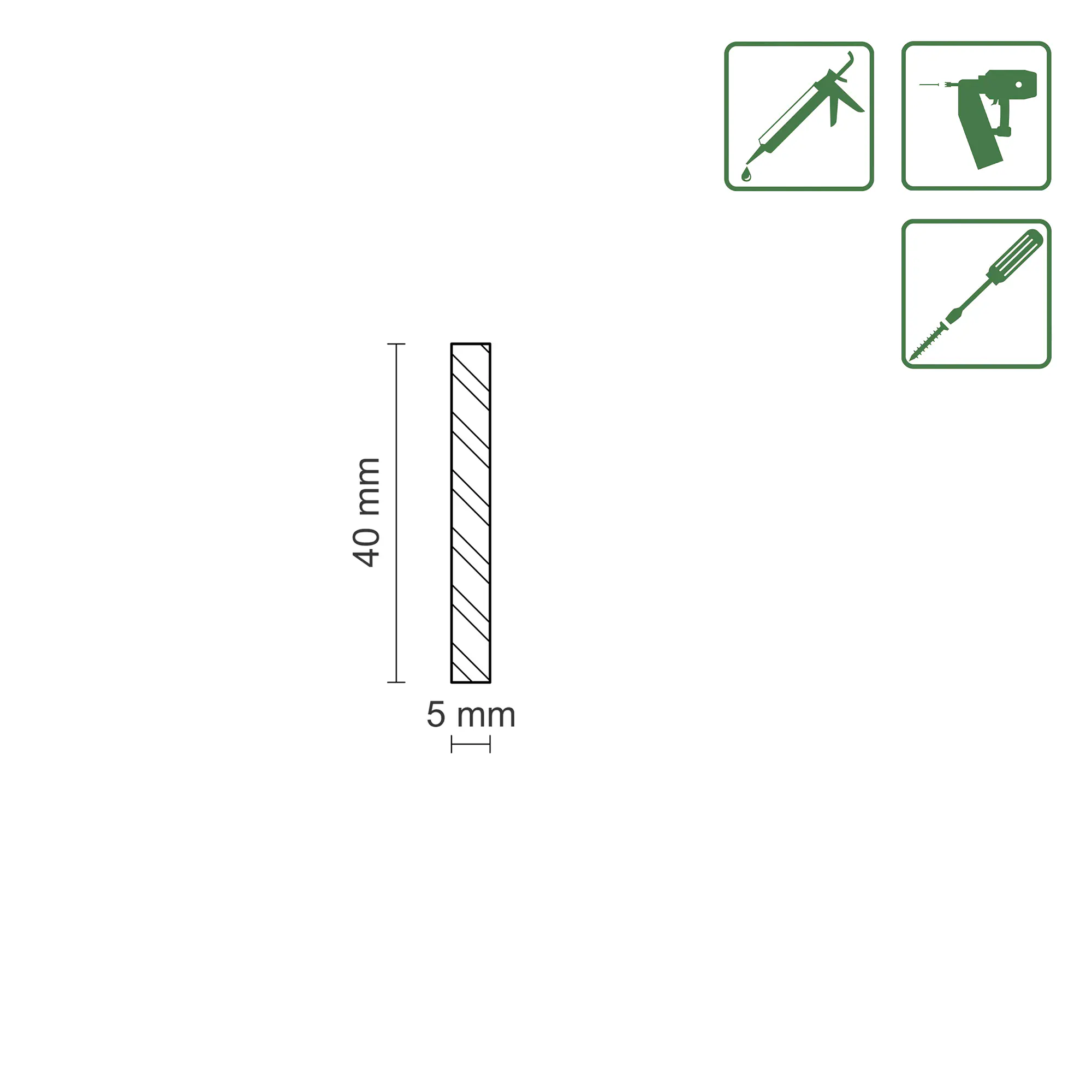 FN Neuhofer Flachleiste 240 cm 40 x 5 mm Fichte/Kiefer