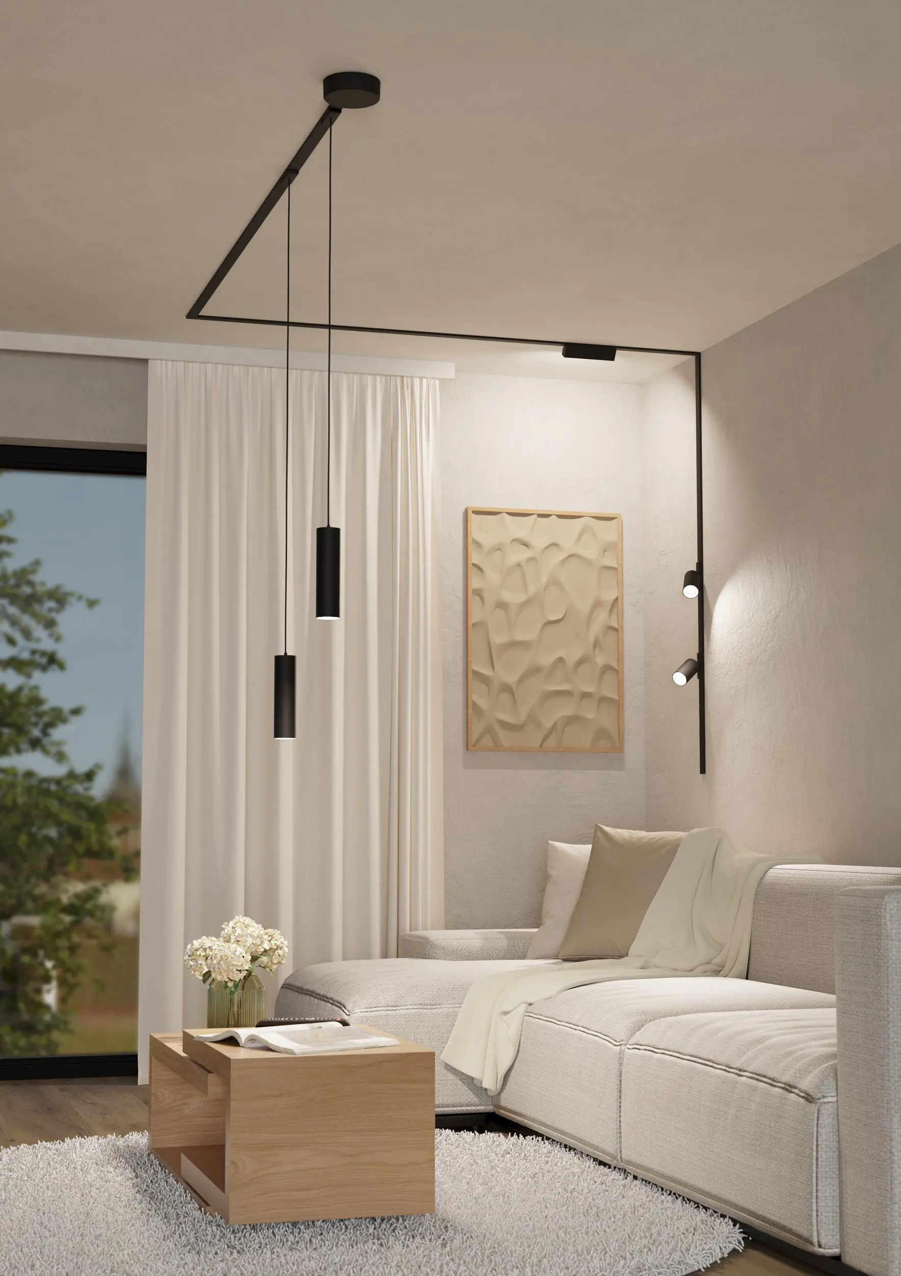 Eglo LED Pendelleuchte TPlus Pendant 6W, Kunststoff schwarz