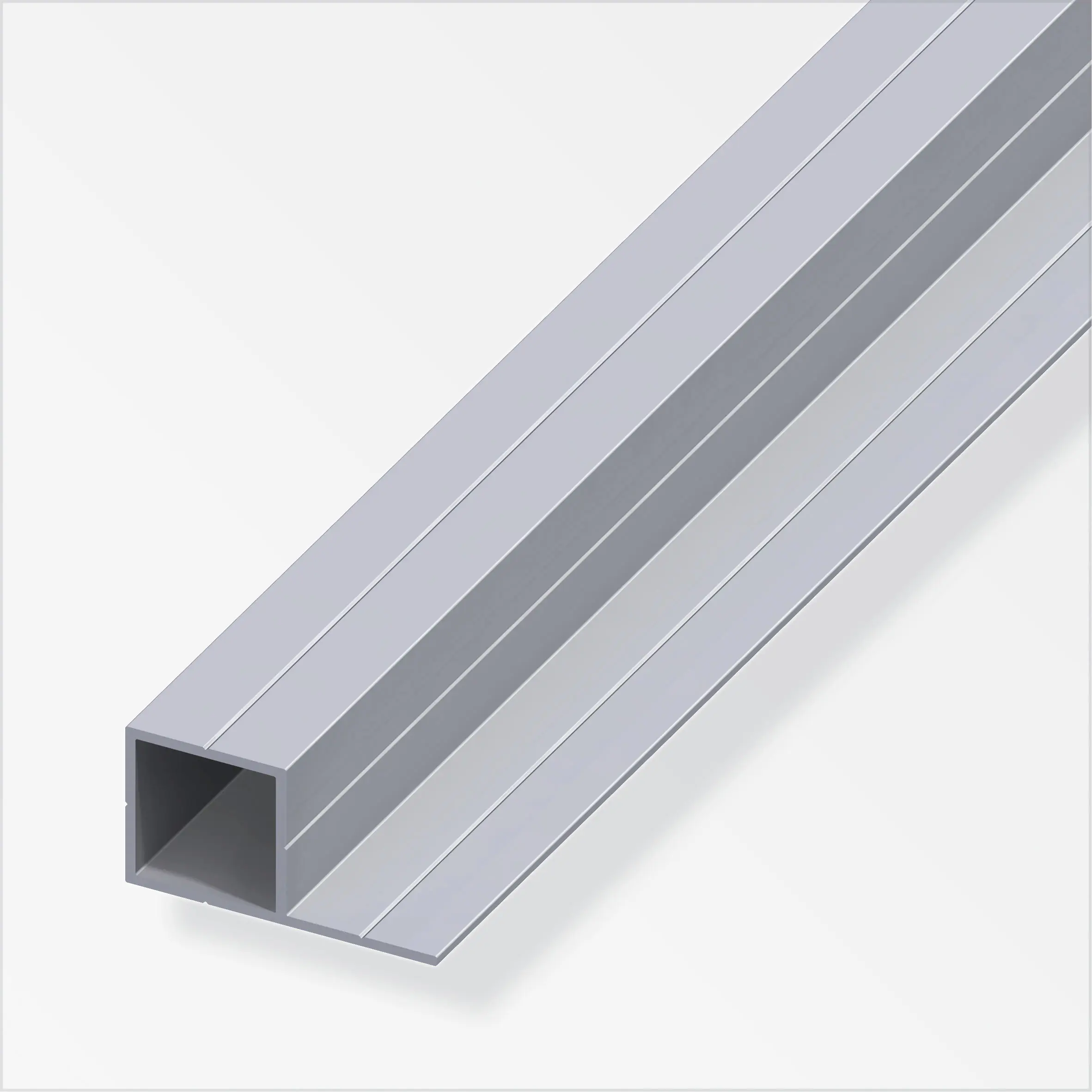 alfer Quadratrohr, 1 Schenkel 2.5 m, 23.5 x 45.5 x 1.5 mm Alu blank