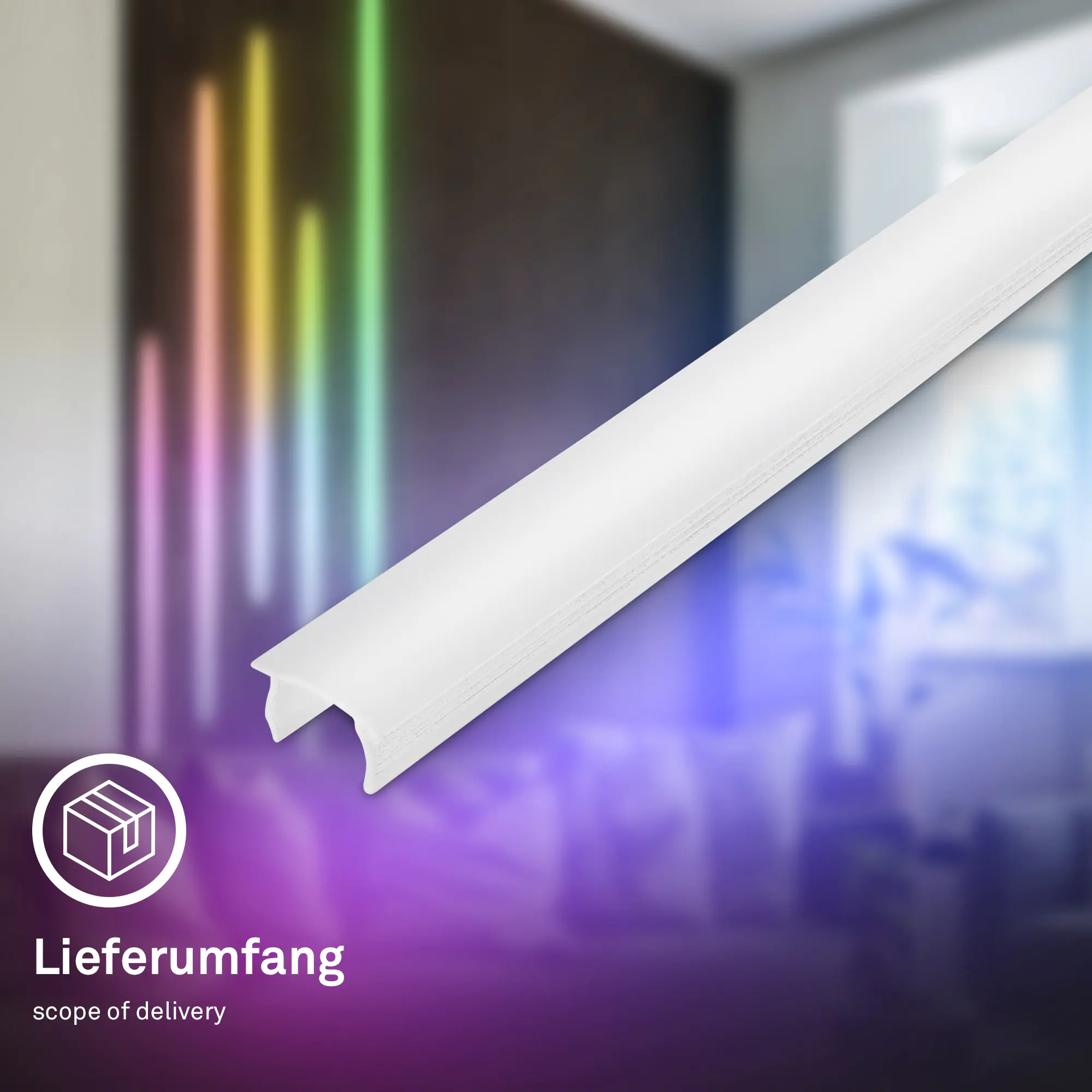 Briloner PC Profil Pimp Diffusor your Panel 1,3 m, Kunststoff, 14-15 mm, weiß