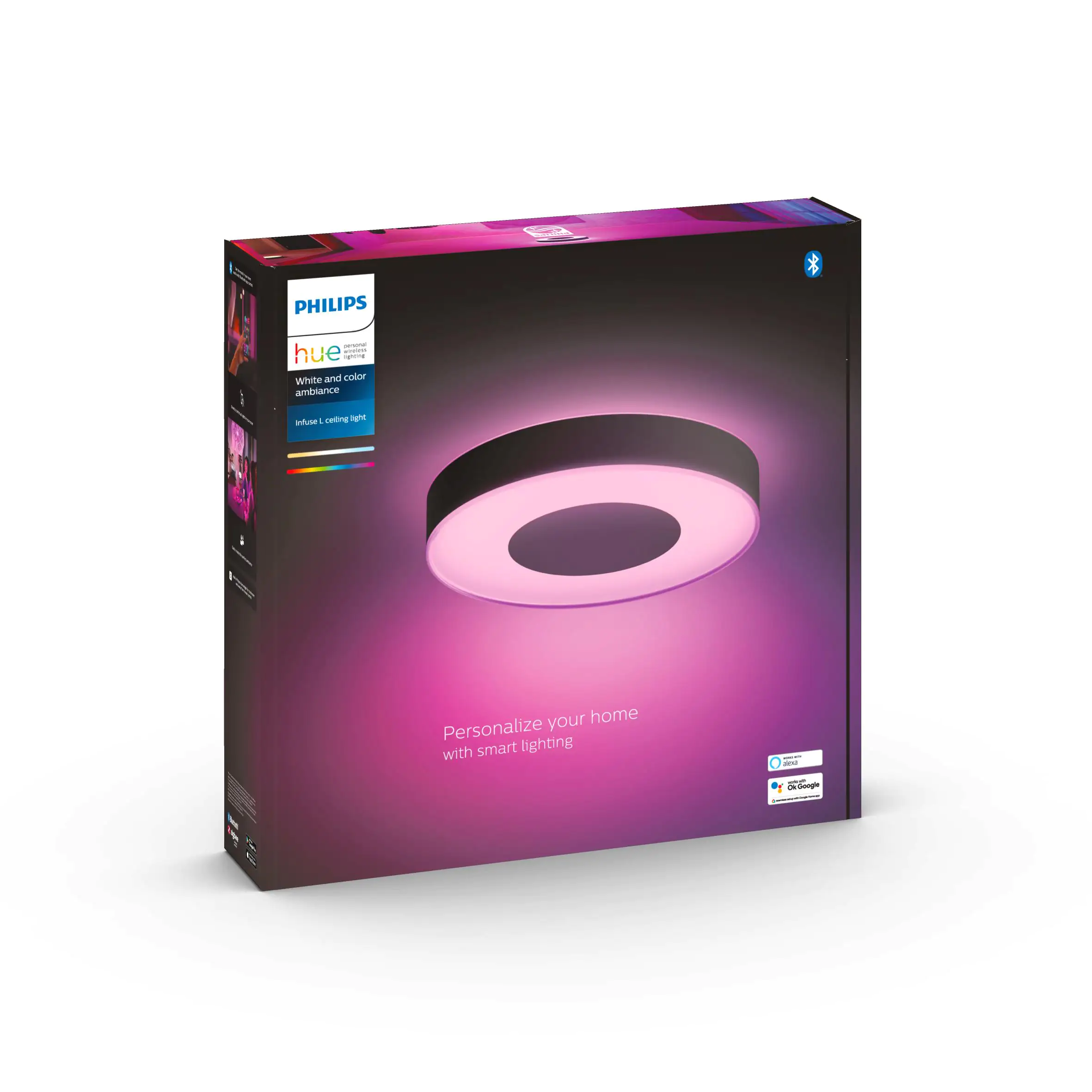 Philips Hue LED Deckenleuchte White & Color Ambiance Infuse RGBW schwarz