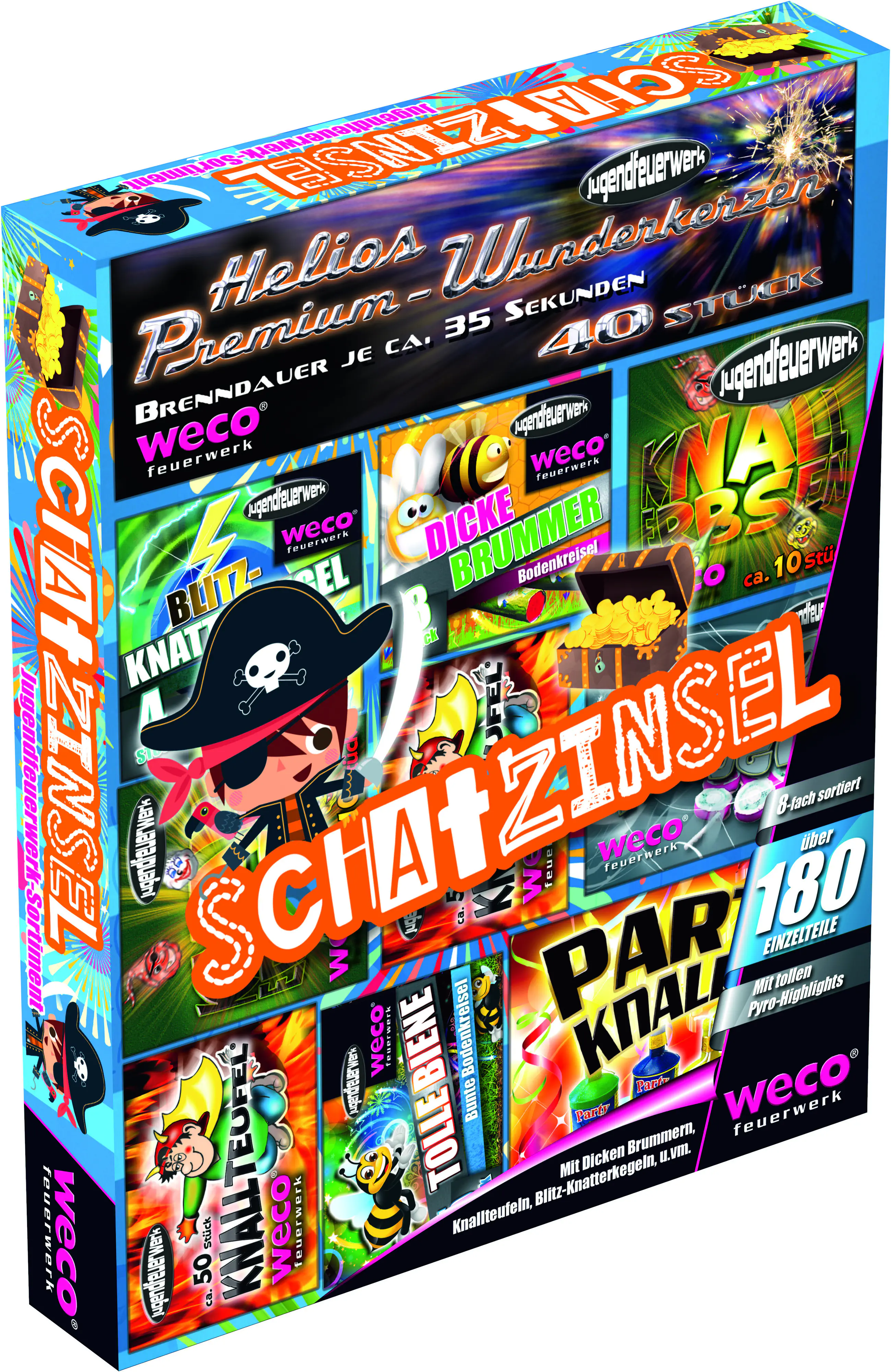 Weco Jugendfeuerwerk Schatzinsel 180-teilig