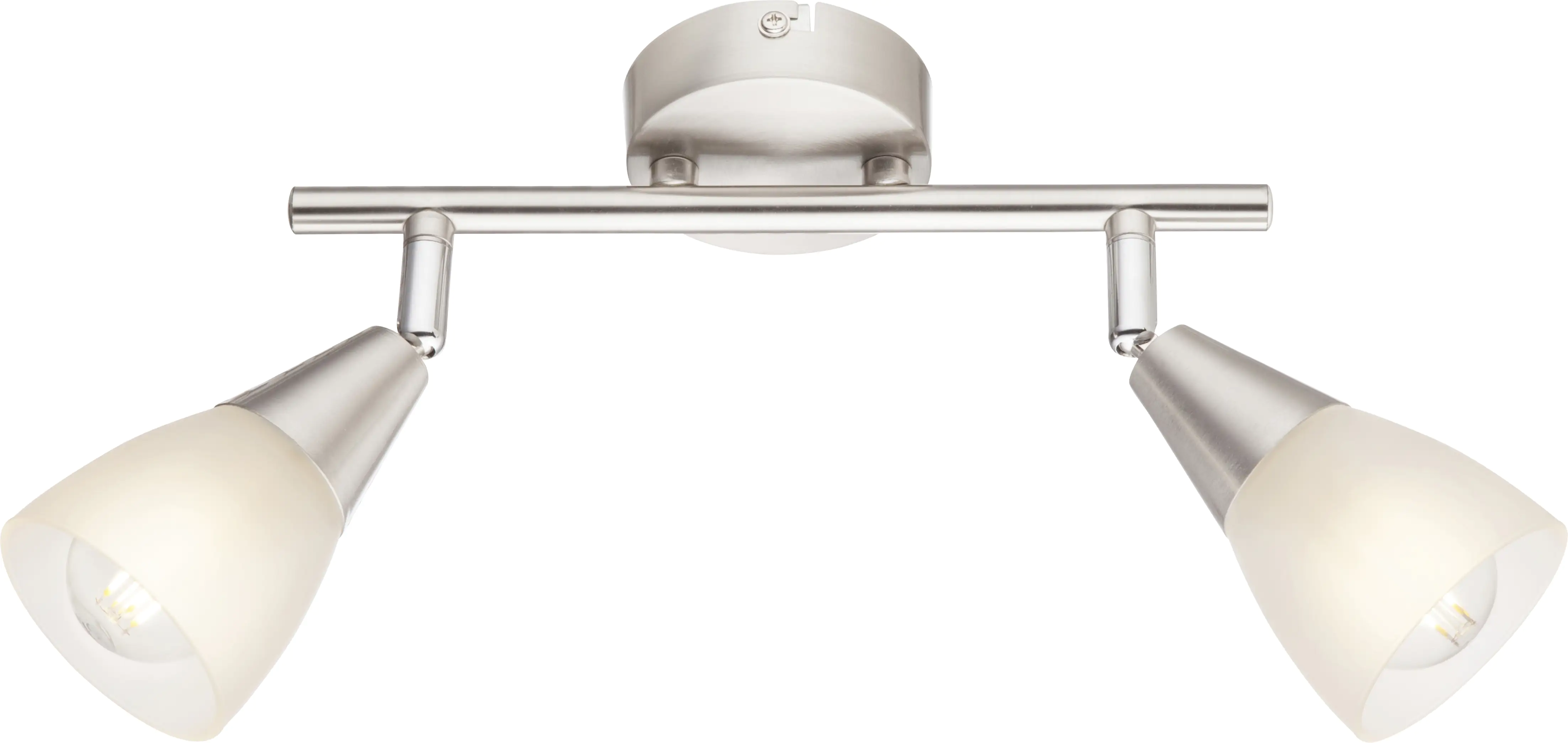 Globo 2er Spot Thadeus l nickel 25,5 x 8 cm E14, max. 40 W