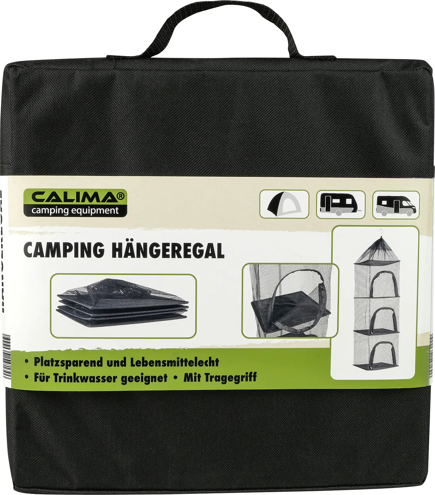 Calima Camping Hängeregal 30x30x110cm, ausgeklappt