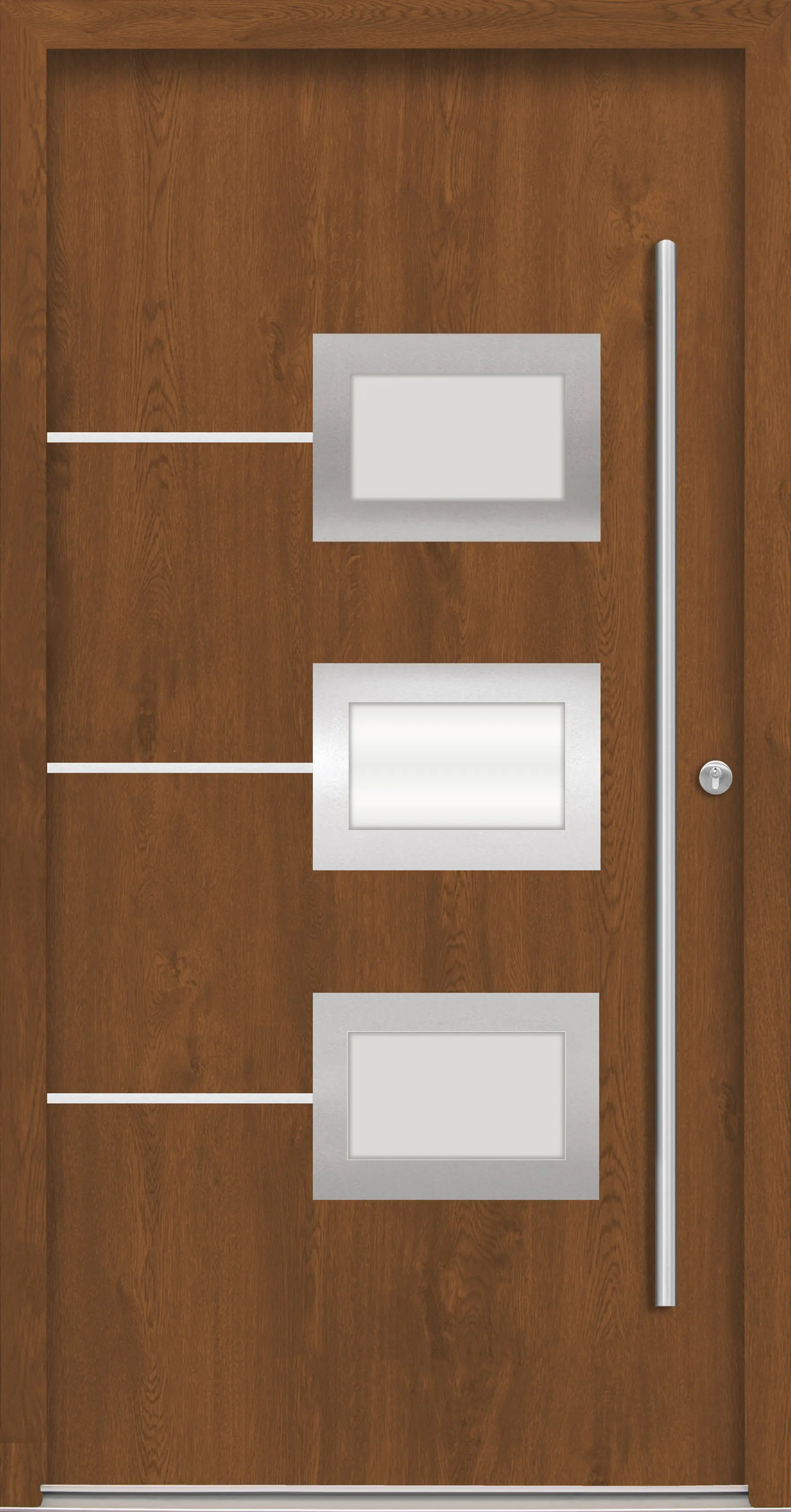 Splendoor Haustür Passivedoor Premium B03 Golden Oak DIN Rechts 100 x 210 cm