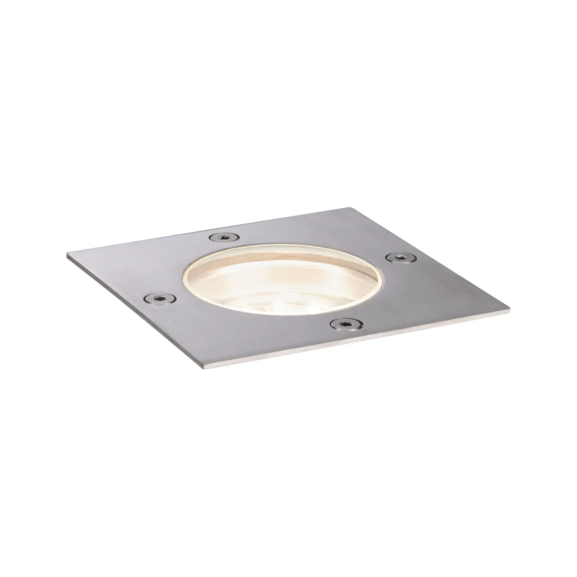 4000870942277 Paulmann Plug & Shine Bodeneinbauleuchte Outdoor silber 10 cm warmweiß