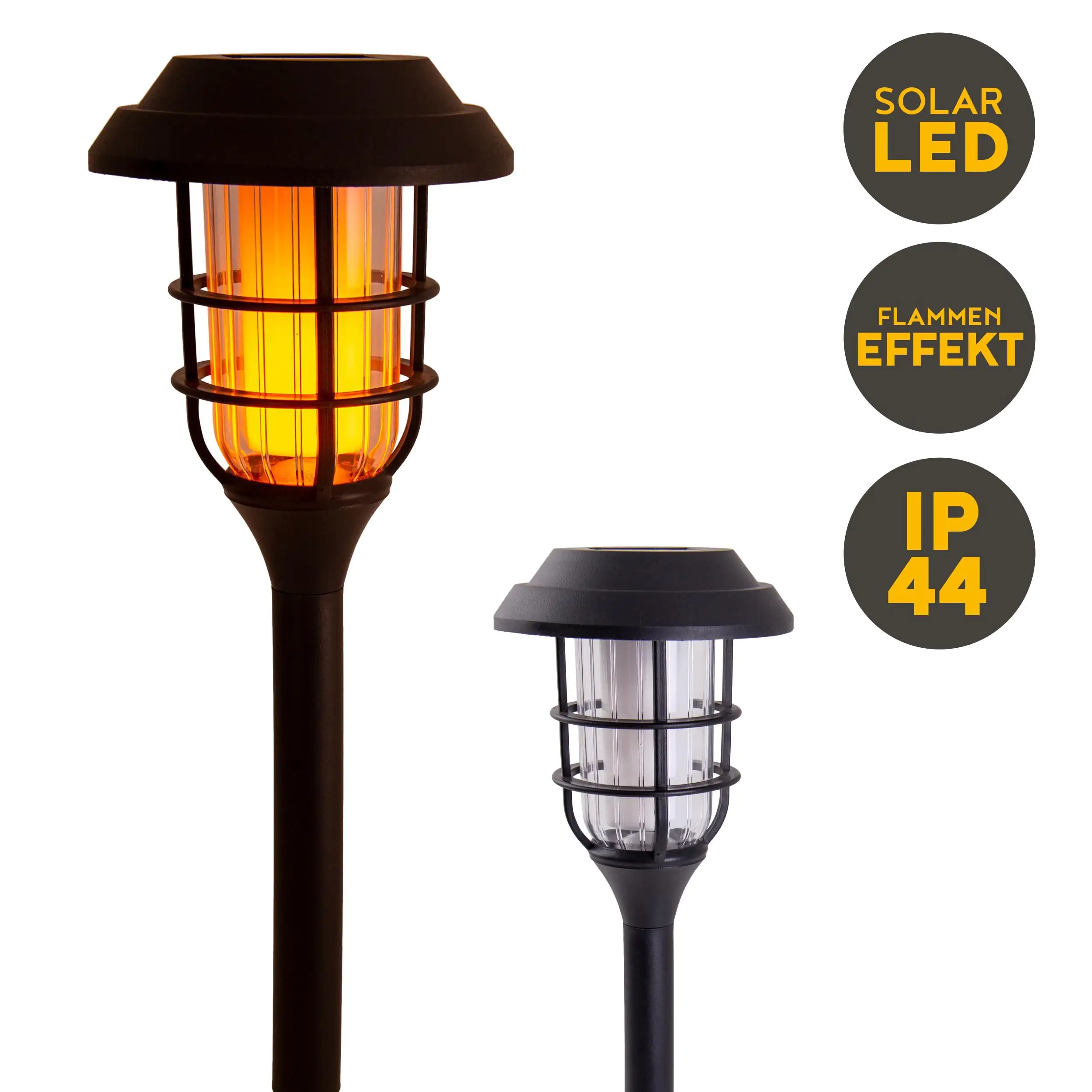 Light & More LED-Solar-Erdspieß Laterne mit Flammeneffekt Light & More LED-Solar-Erdspieß Laterne mit Flammeneffekt